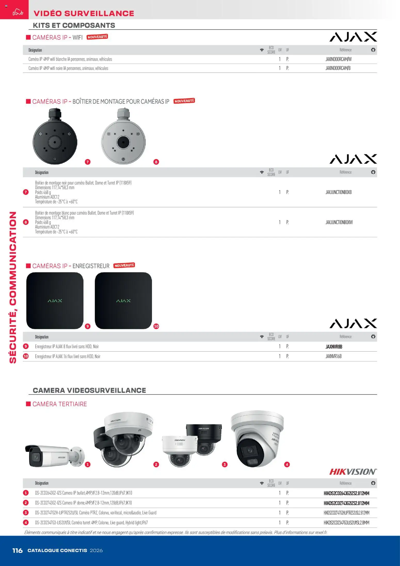 {H1} | Page: 116 | Produits: Vidéo, Poids, Caméra, Livre