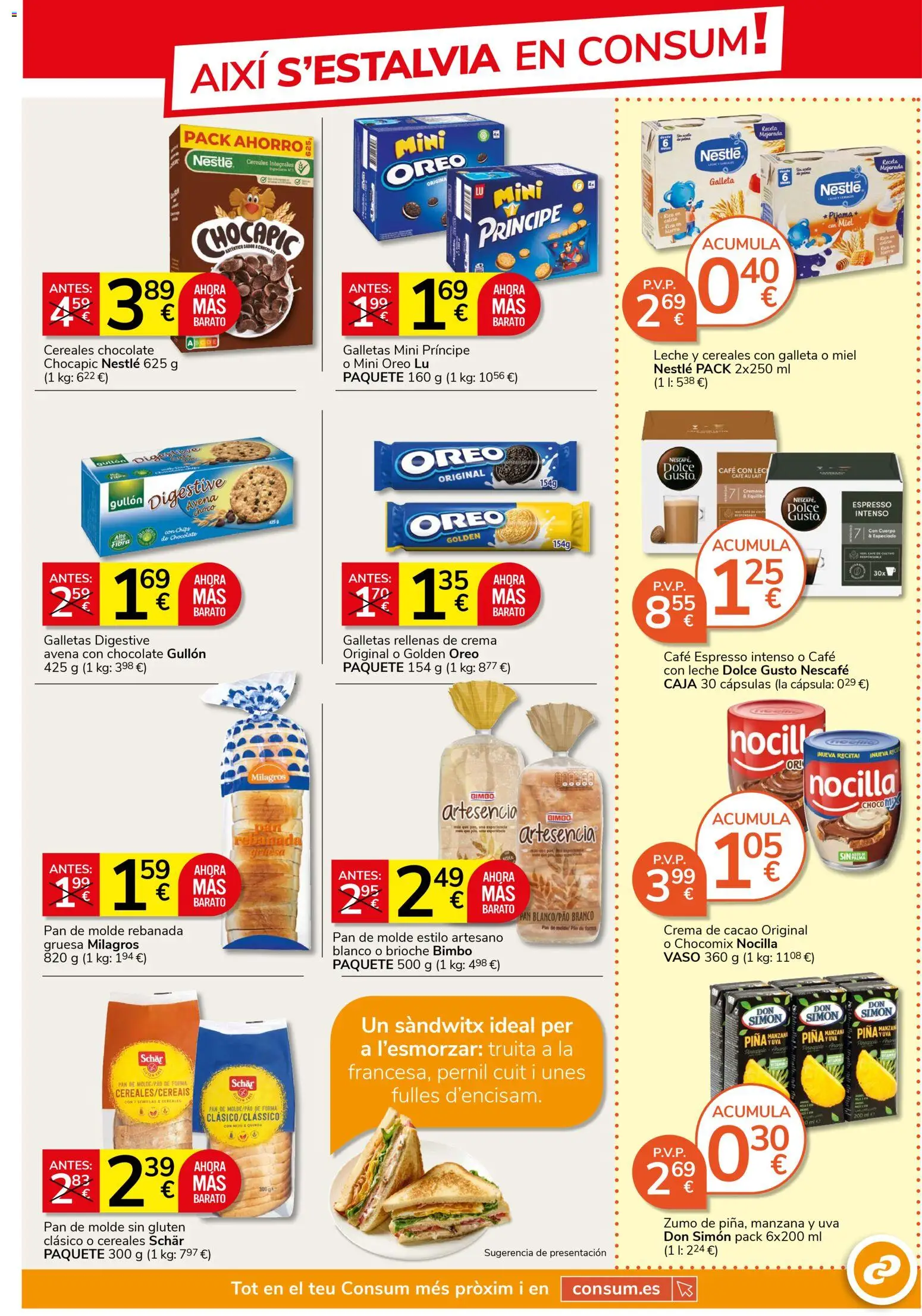 Consum folleto │ válido desde el 26.03.2026 | Página: 5 | Productos: Café con leche, Café, Chocolate, Ροζ πιπέρι