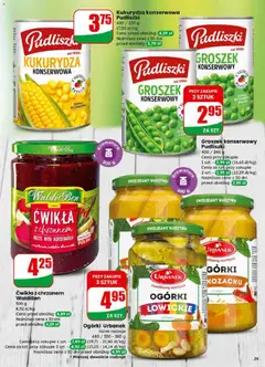 Pogląd oferty "Kukurydza konserwowa Pudliszki, 400 / 220 g" - ważna od 01.04.2026 | Strona: 29 | Produkty: Groszek, Kukurydza, Ogórki, Warzywa