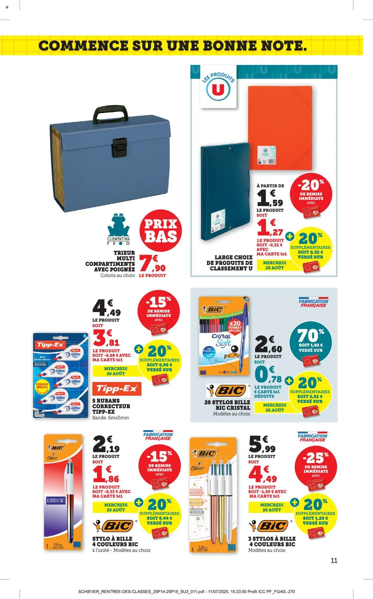  | Page: 11 | Produits: Correcteur, Stylo, Chemise