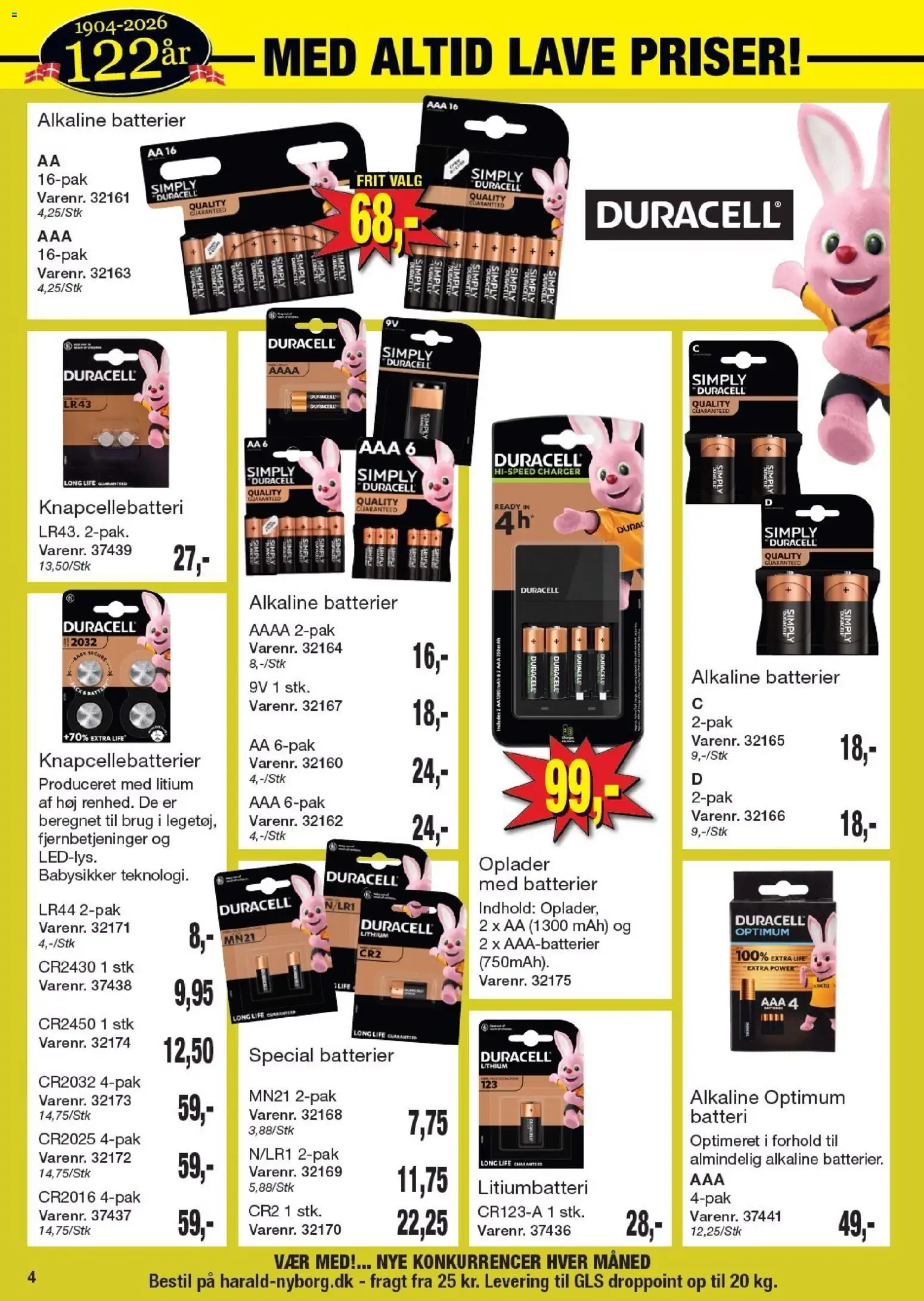 Harald Nyborg tilbudsavis – gyldig fra 23.04.2026 | Side: 4 | Produkter: Batterier, Batteri
