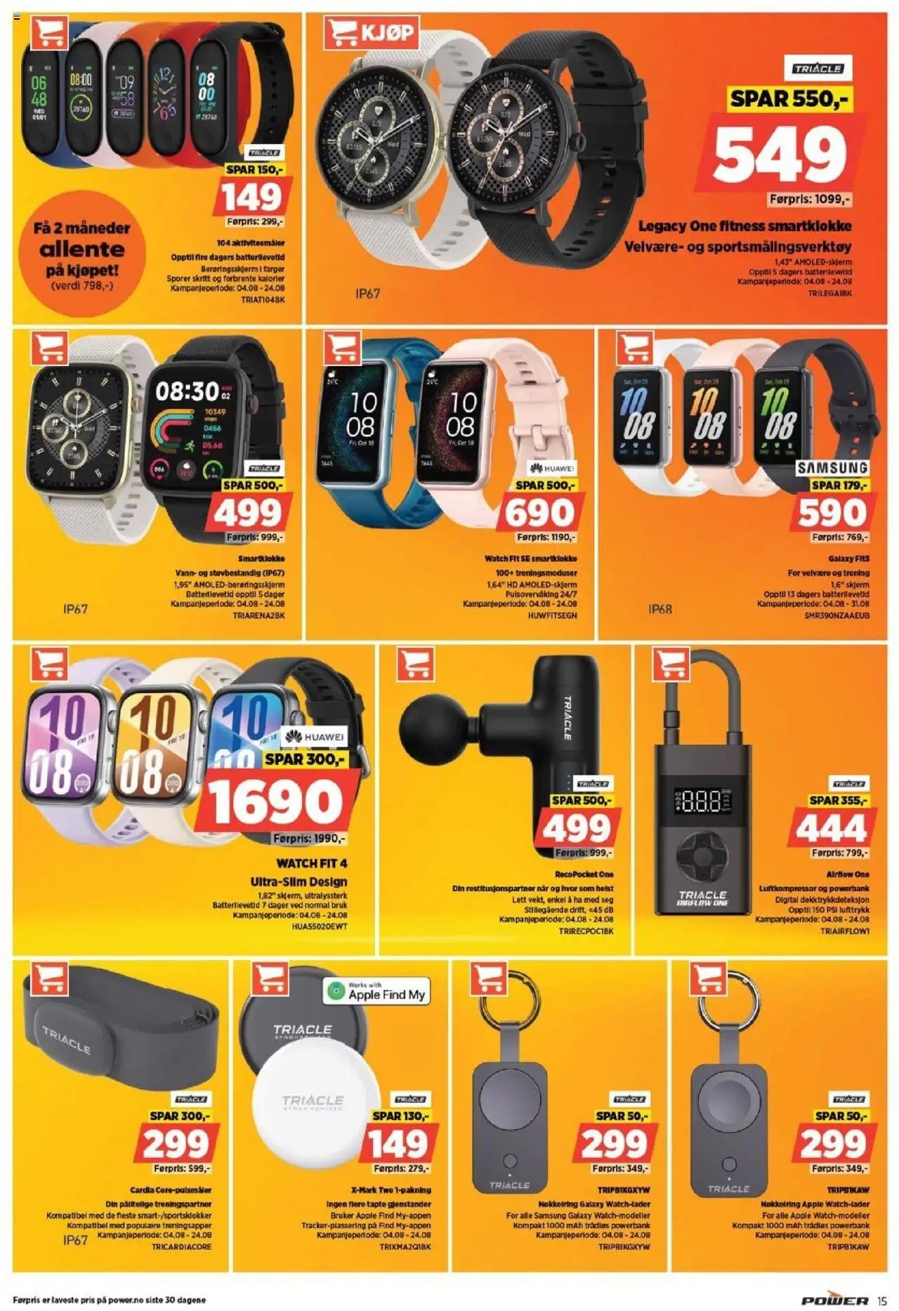  | Side: 15 | Produkter: Skjerm, Суміш дитяча, Smartklokke, Вермішель