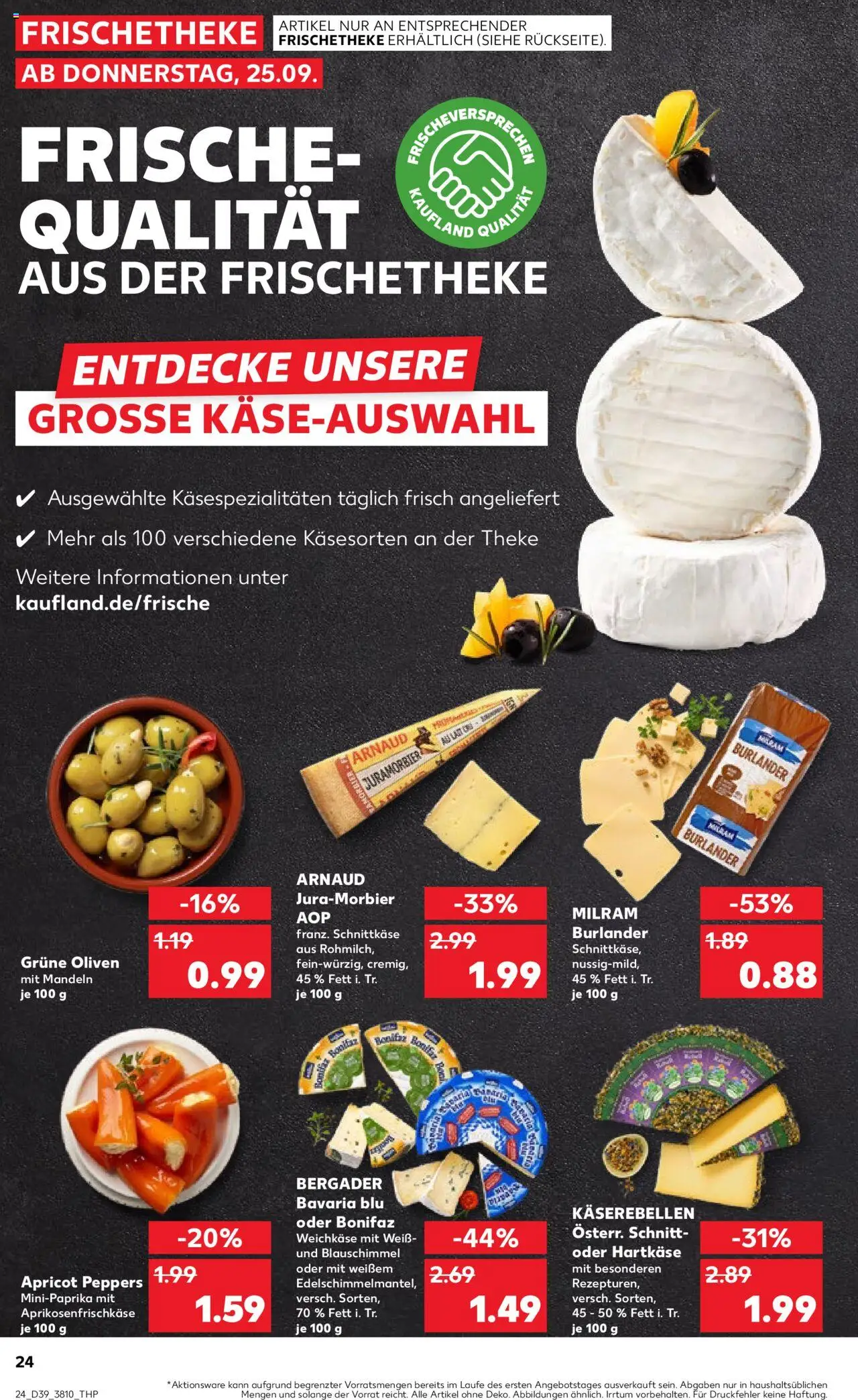 Kaufland prospekt Berlin	 – gültig ab 28.09.2025 | Seite: 24 | Produkte: Theke, Mandeln, Milram