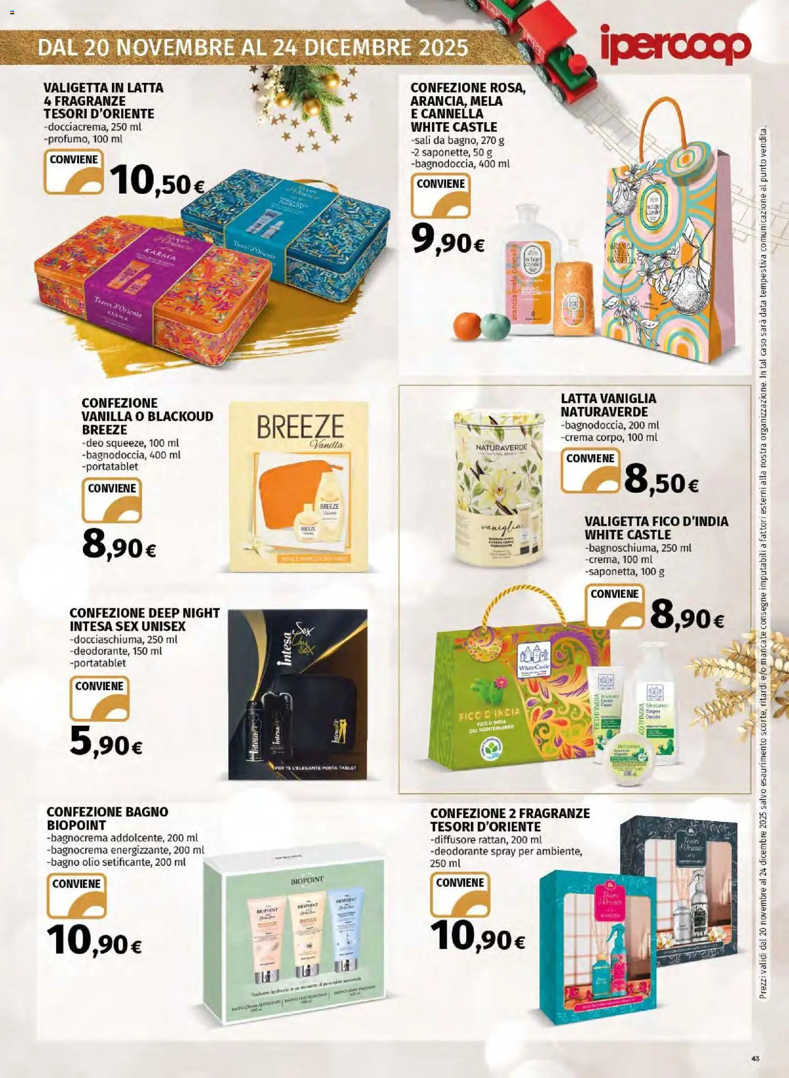 Volantino Ipercoop del 20.11.2025 | Pagina: 43 | Prodotti: Crema, Olio, Data, Valigetta