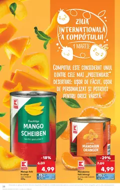 Ofertele Kaufland valabile de la 25.02.2026 | Pagină: 28 | Produse: Sirop, Mandarine, Mango