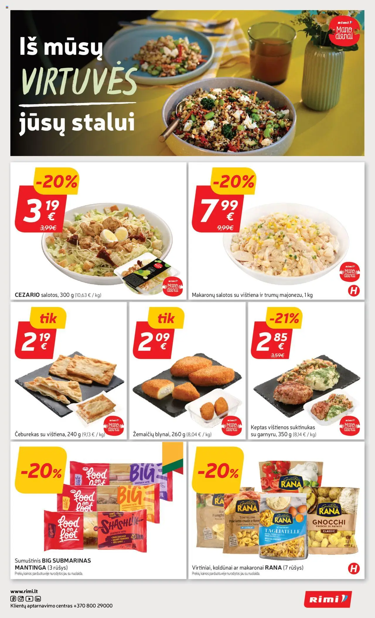 Rimi leidinys│galioja nuo 03.06.2025 | Puslapis: 15 | Prekių: Salotos, Sumuštinis, Vištiena, Makaronai