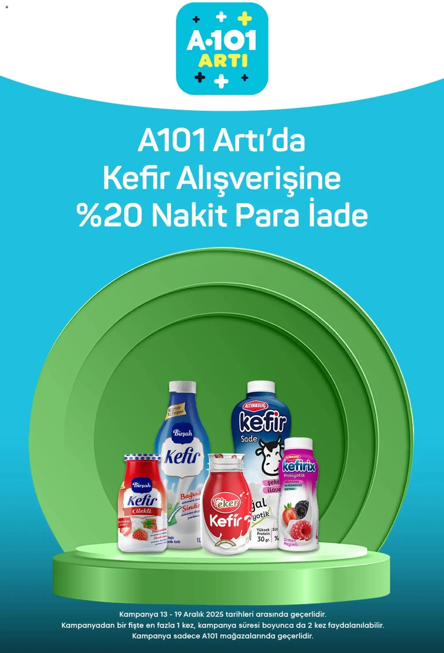 A101 Arti - 13.12.2025 tarihinden itibaren geçerlidir | Sayfa: 8 | Ürünler: Kefir, Süt, Yağ