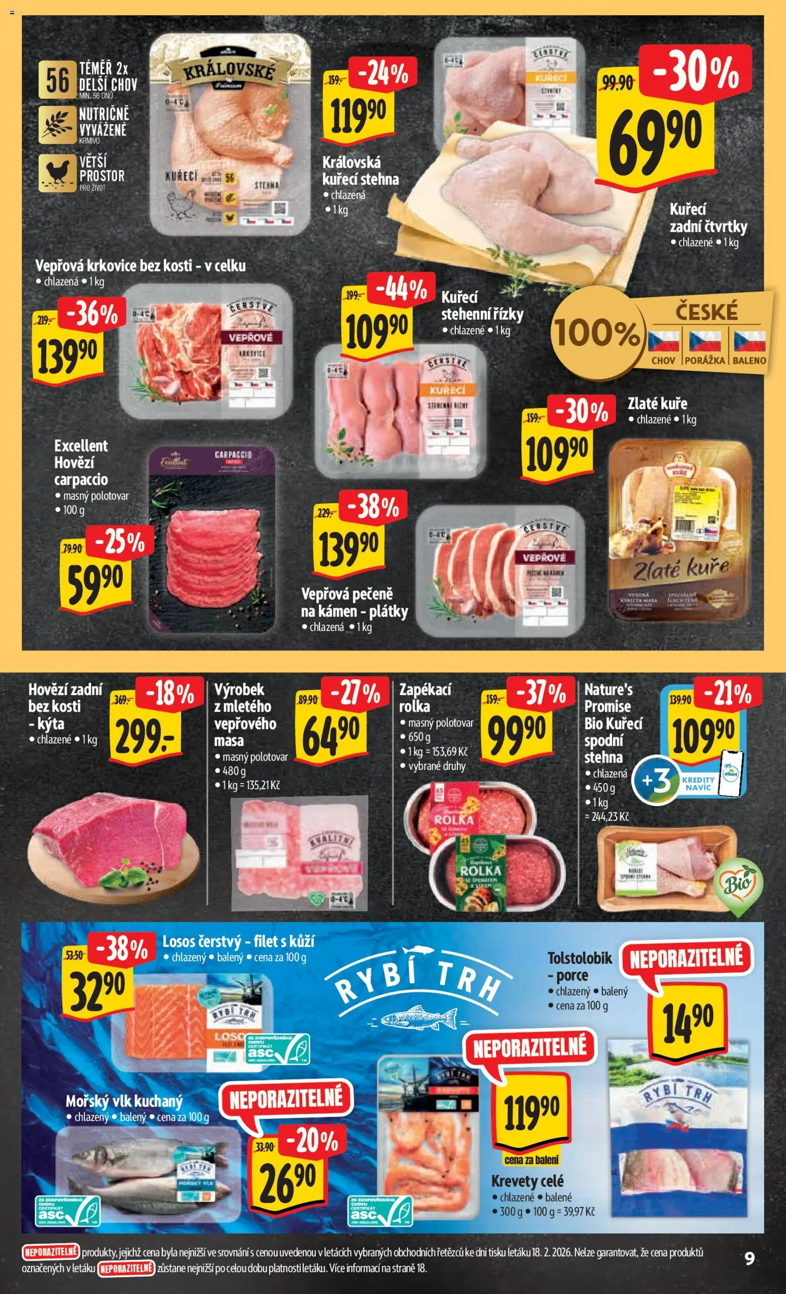 Albert leták - Hypermarket od 25.02.2026 | Strana: 15 | Produkty: Hovězí, Vepřová krkovice bez kosti, Krkovice, Zlaté kuře