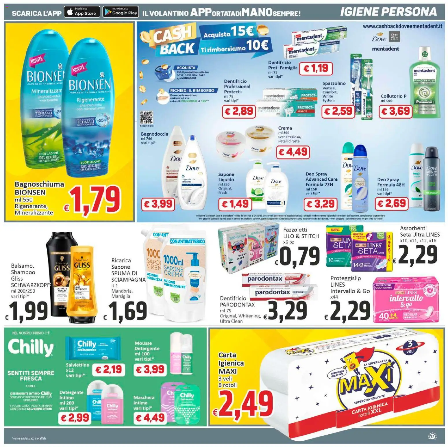 Volantino Paghi Poco del 10.11.2025 | Pagina: 17 | Prodotti: Crema, Detergente, Fazzoletti, Scaffale