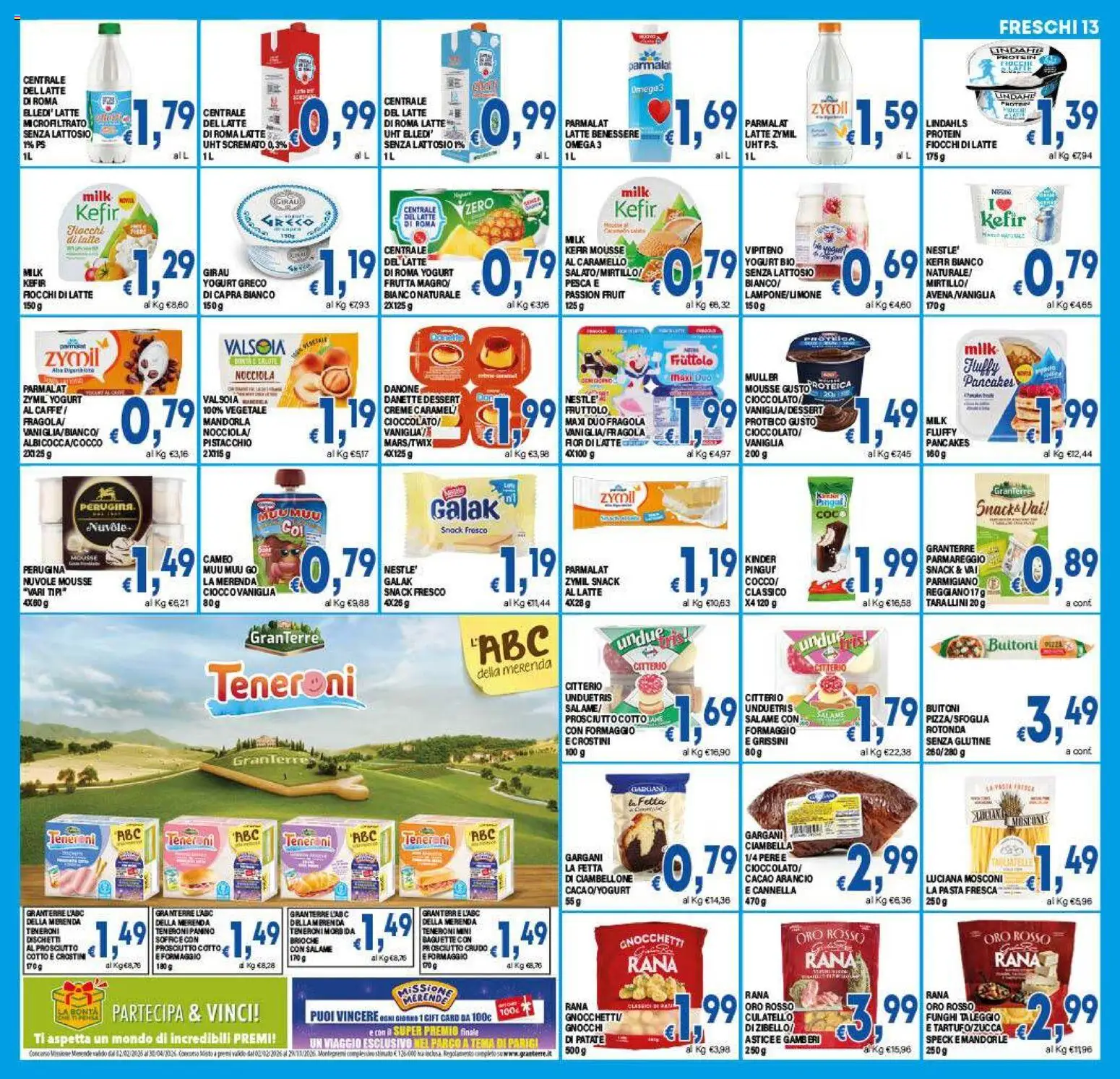 Volantino DEM del 26.01.2026 | Pagina: 13 | Prodotti: Prosciutto Crudo, Gamberi, Latte, Grissini