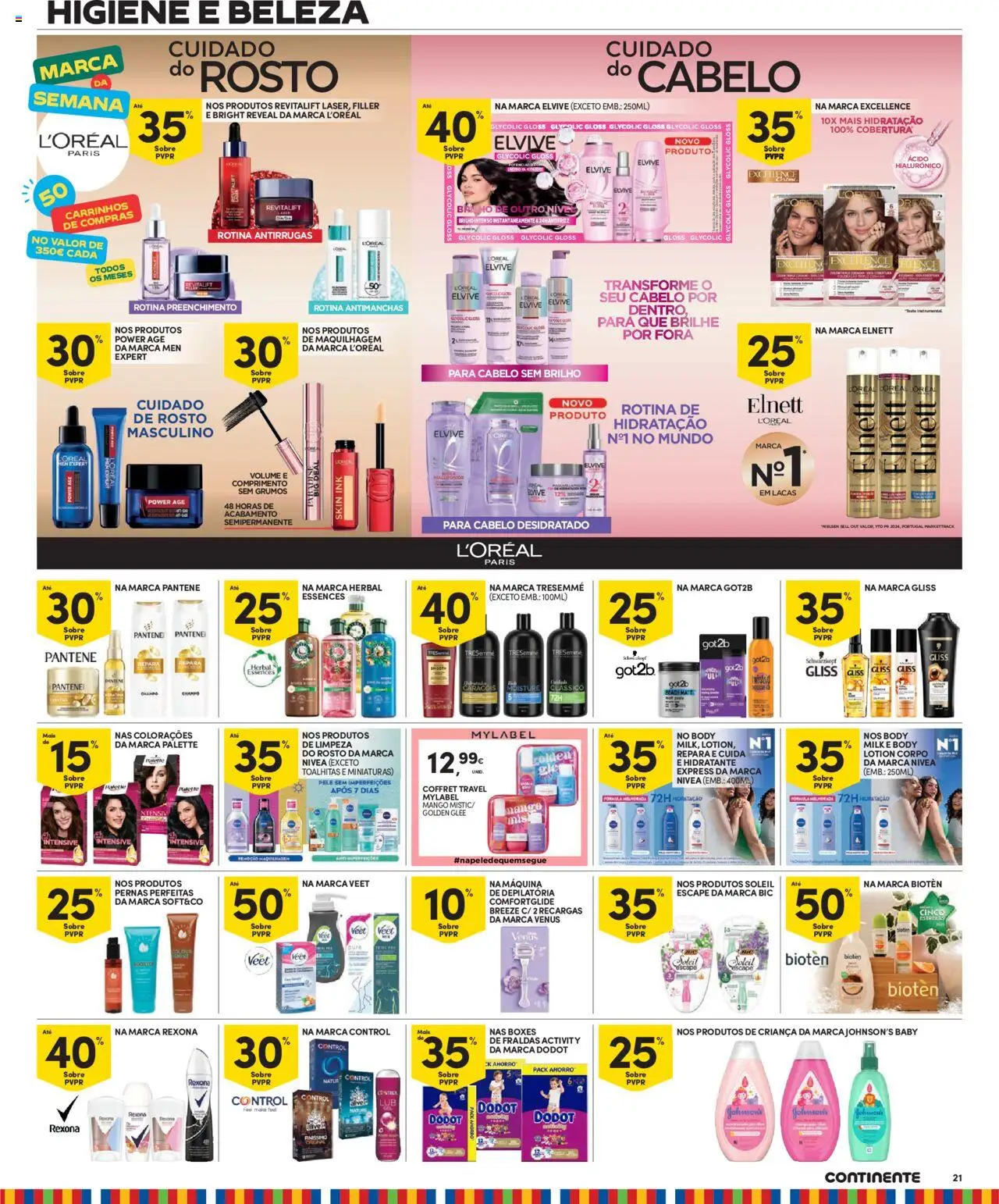 Continente - Madeira │ válido de 30.09.2025 | Página: 21 | Produtos: Gloss, Fraldas, Maquilhagem