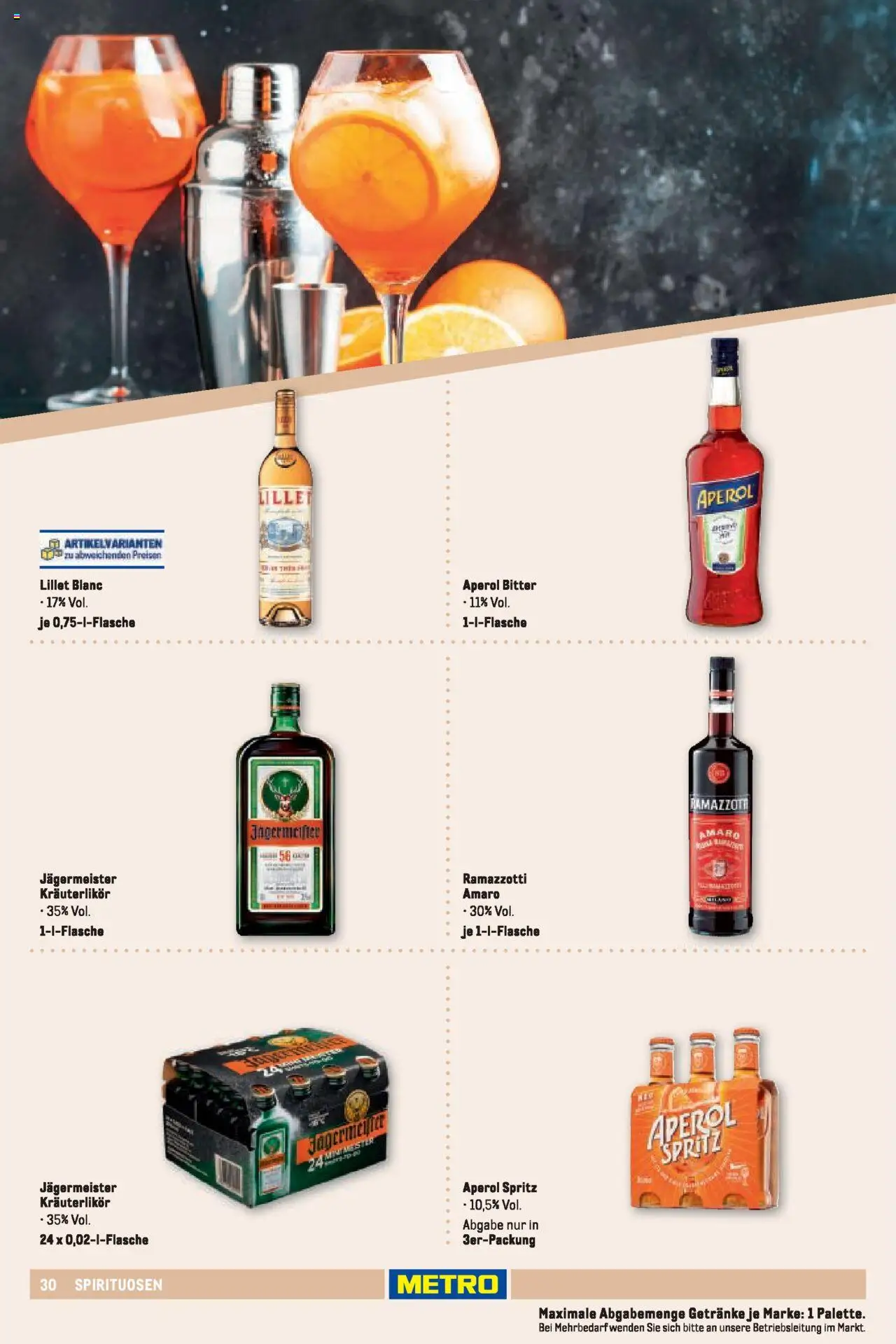 Metro Sortimentskatalog Vereine & Feste – gültig ab 01.06.2024 | Seite: 30