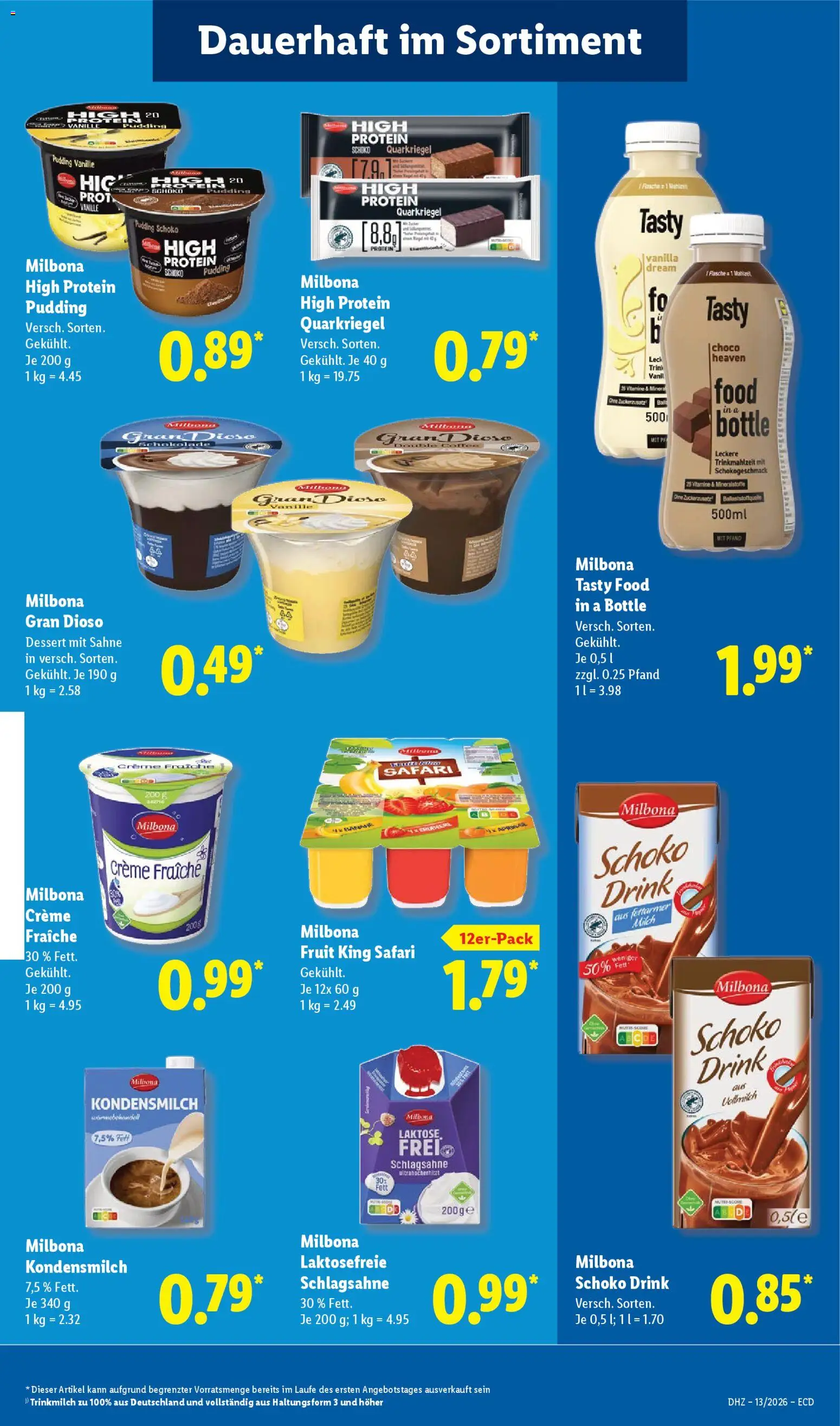 Lidl Prospekt – gültig ab 23.03.2026 | Seite: 21 | Produkte: Schlagsahne, Pudding, Creme, Sahne