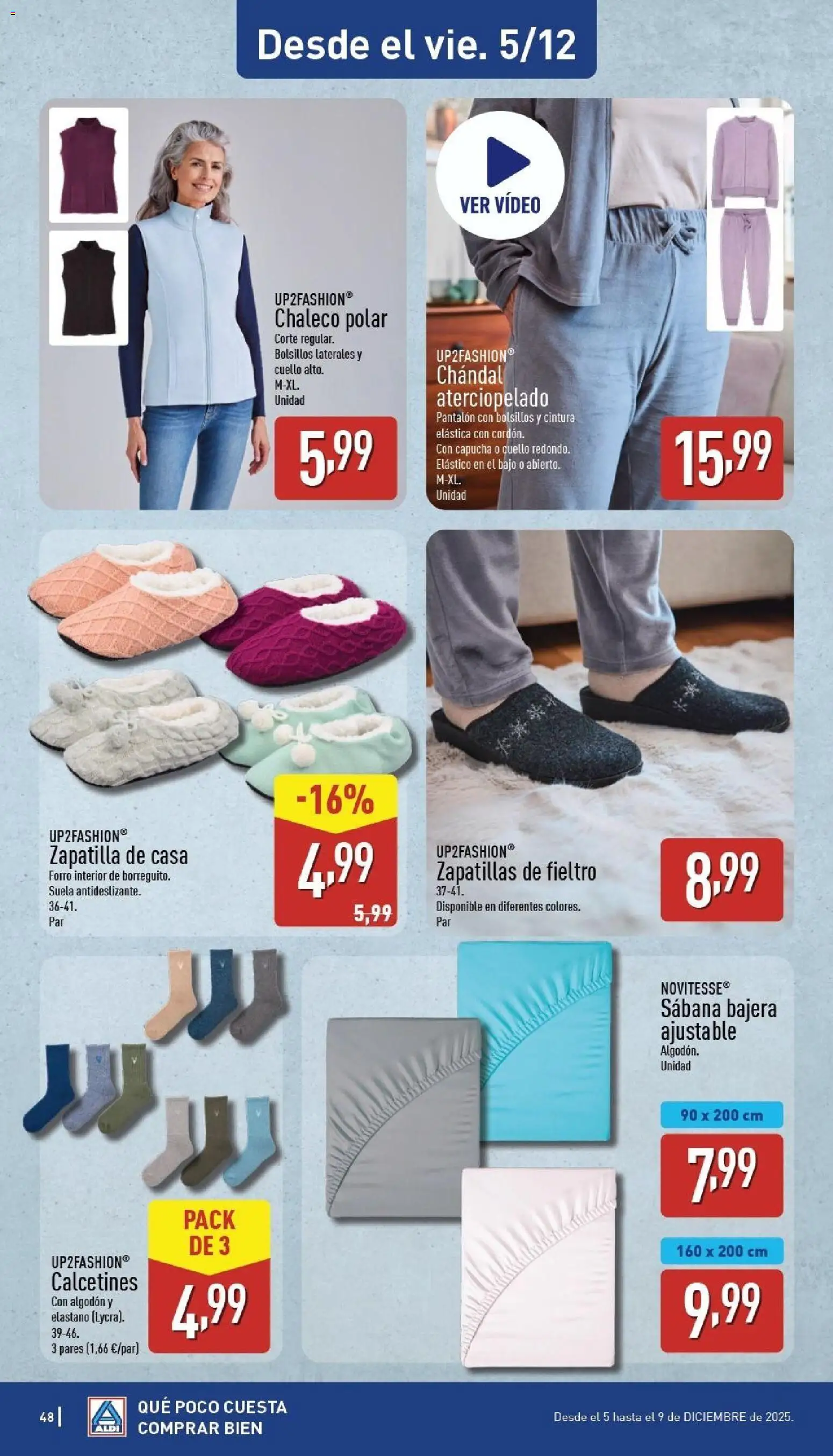 Aldi folleto Canarias │ válido desde el 01.12.2025 | Página: 48 | Productos: Chaleco, Zapatillas, Video
