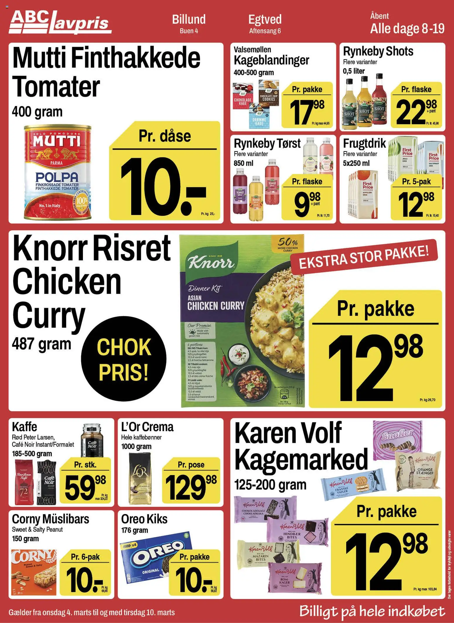 Abc Lavpris tilbudsavis – gyldig fra 04.03.2026 | Side: 7 | Produkter: Creme, Kaffe, Hindbær, Vafler