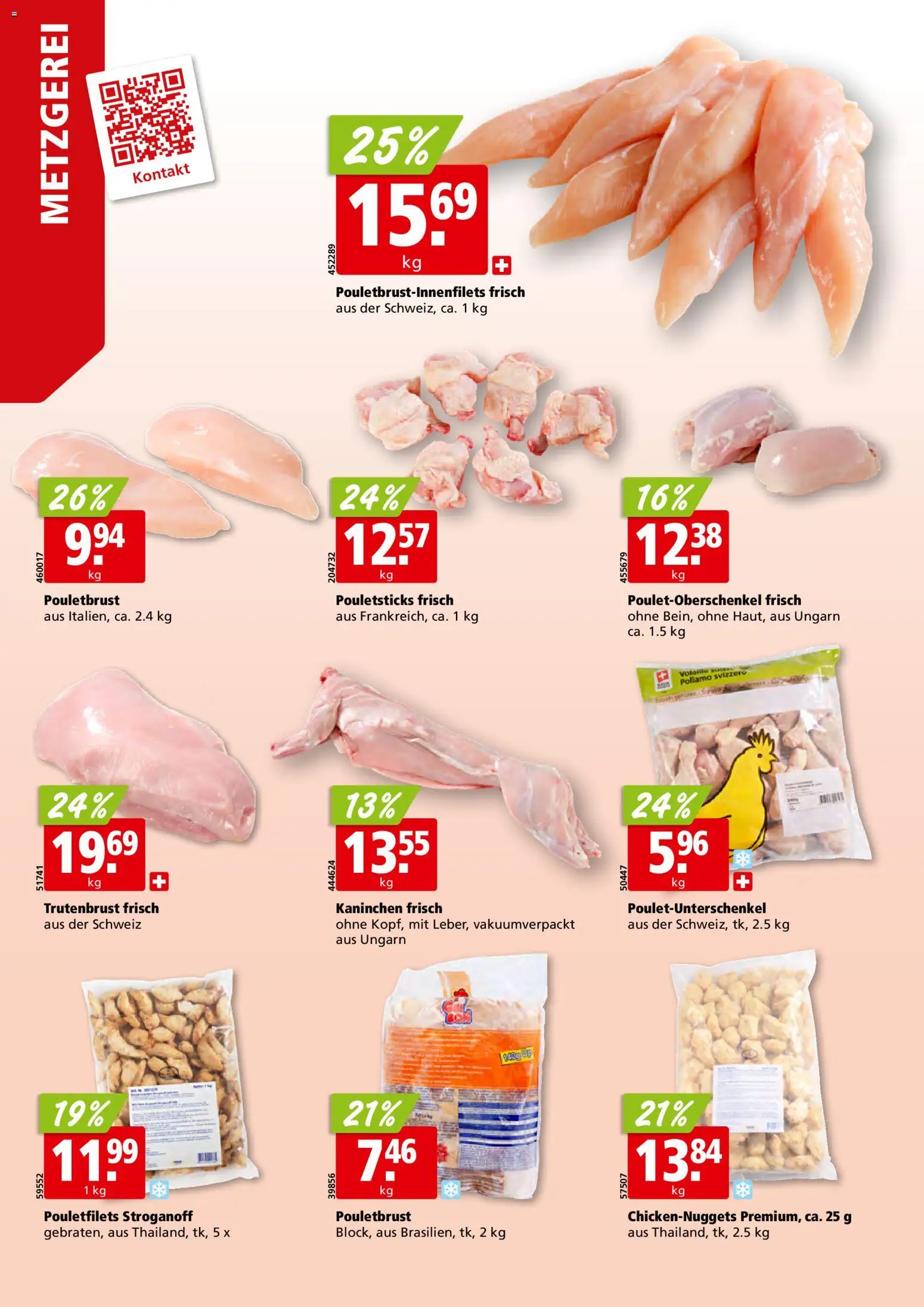 Aligro aktionen Schlieren, Gossau SG, Frauenfeld, Rapperswil-Jona, Sargans, Bern, Brüttisellen, Pratteln, Emmen, Spreitenbach – gültig ab 13.04.2026 | Seite: 6 | Produkte: Pouletbrust