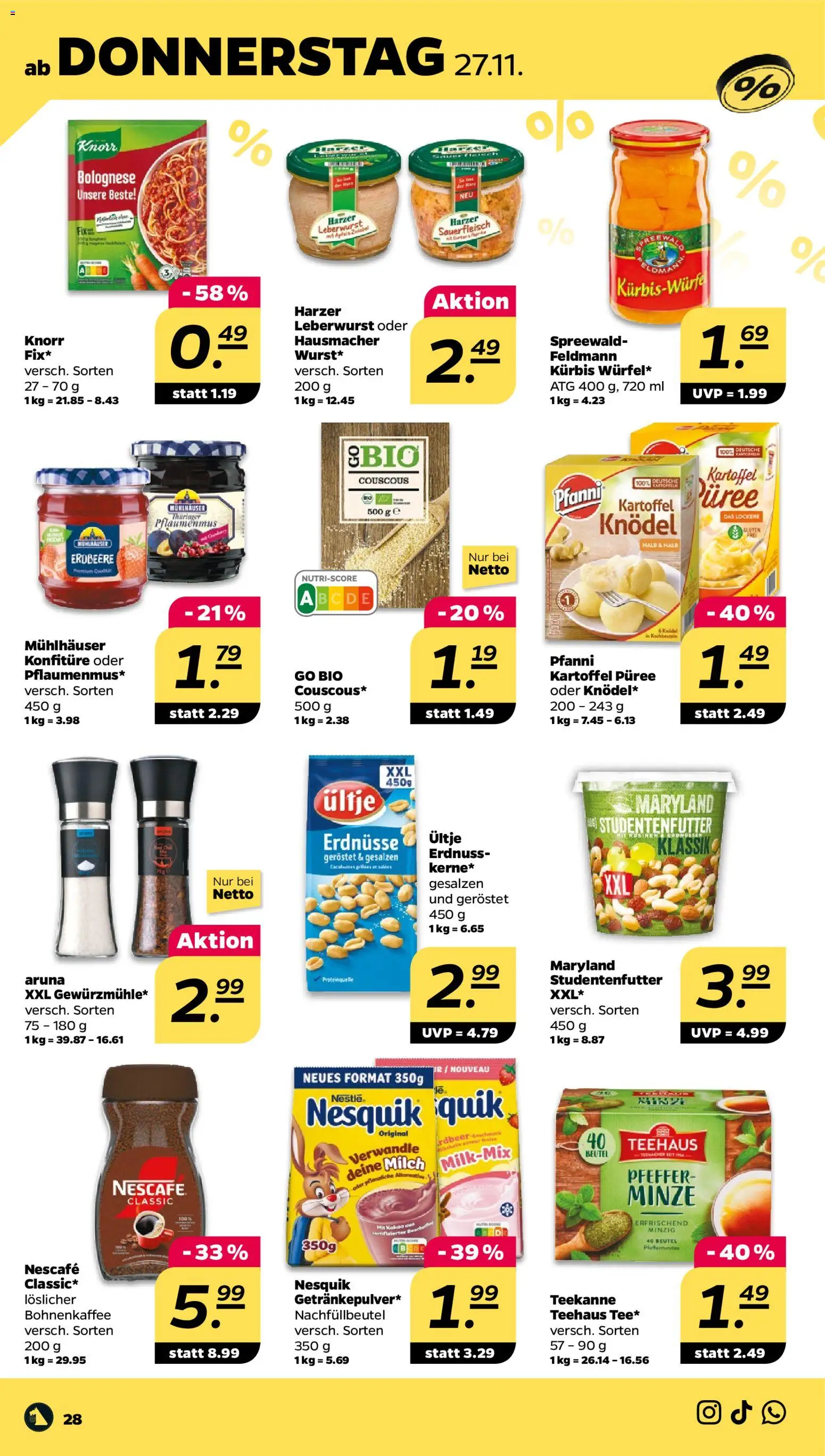 Netto - Black Friday – gültig ab 24.11.2025 | Seite: 30 | Produkte: Nesquik, Erdnüsse, Paprika, Kürbis