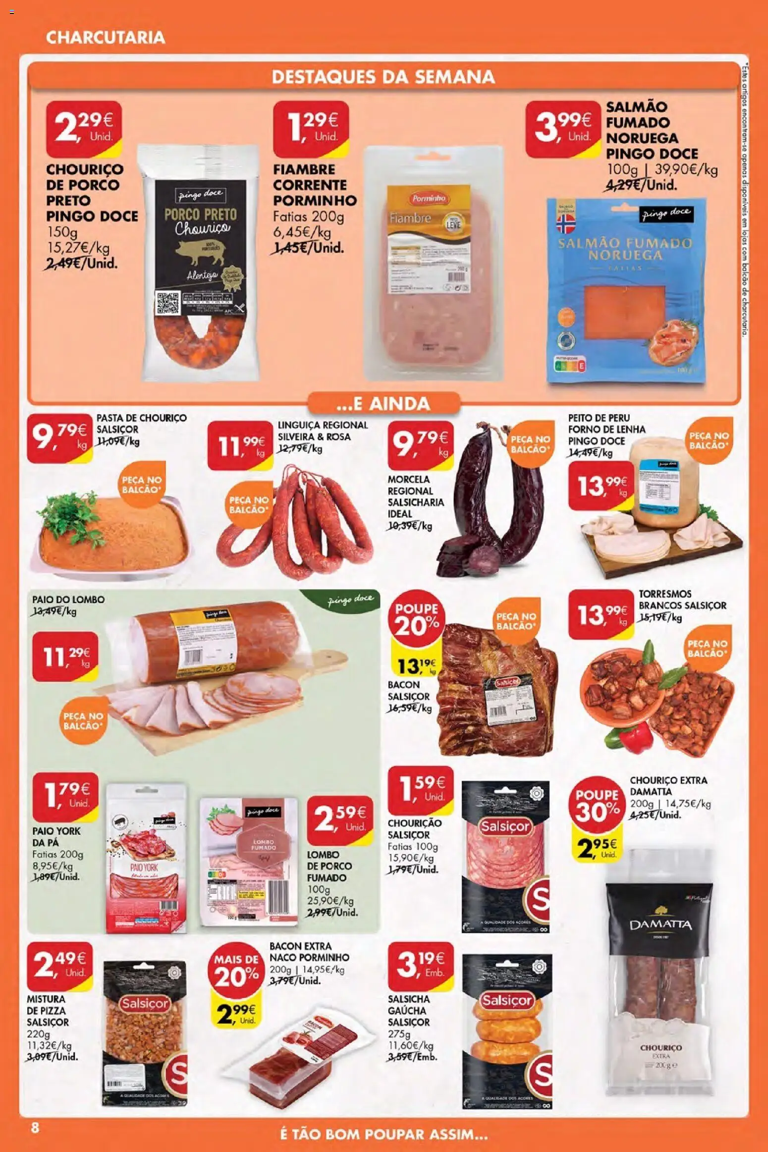 Pingo Doce Poupe Esta Semana Açores │ válido de 16.04.2026 | Página: 8 | Produtos: Forno, Peru, Linguiça, Pizza
