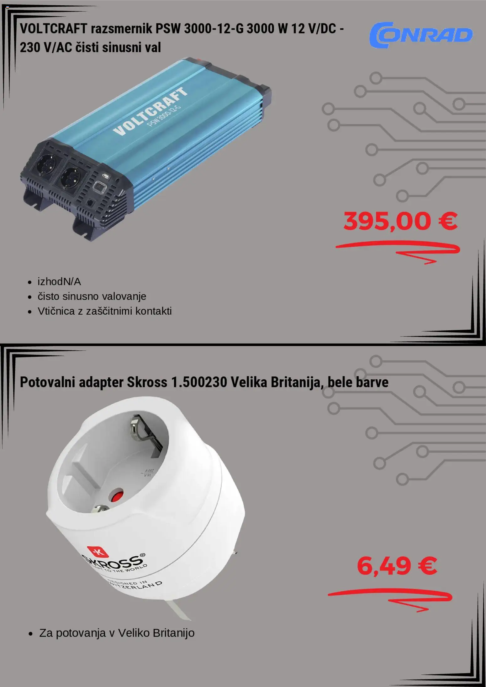 Novi Conrad katalog ponudbe – veljaven od 01.12.2025 | Stran: 6 | Izdelki: Adapter, Vticnica