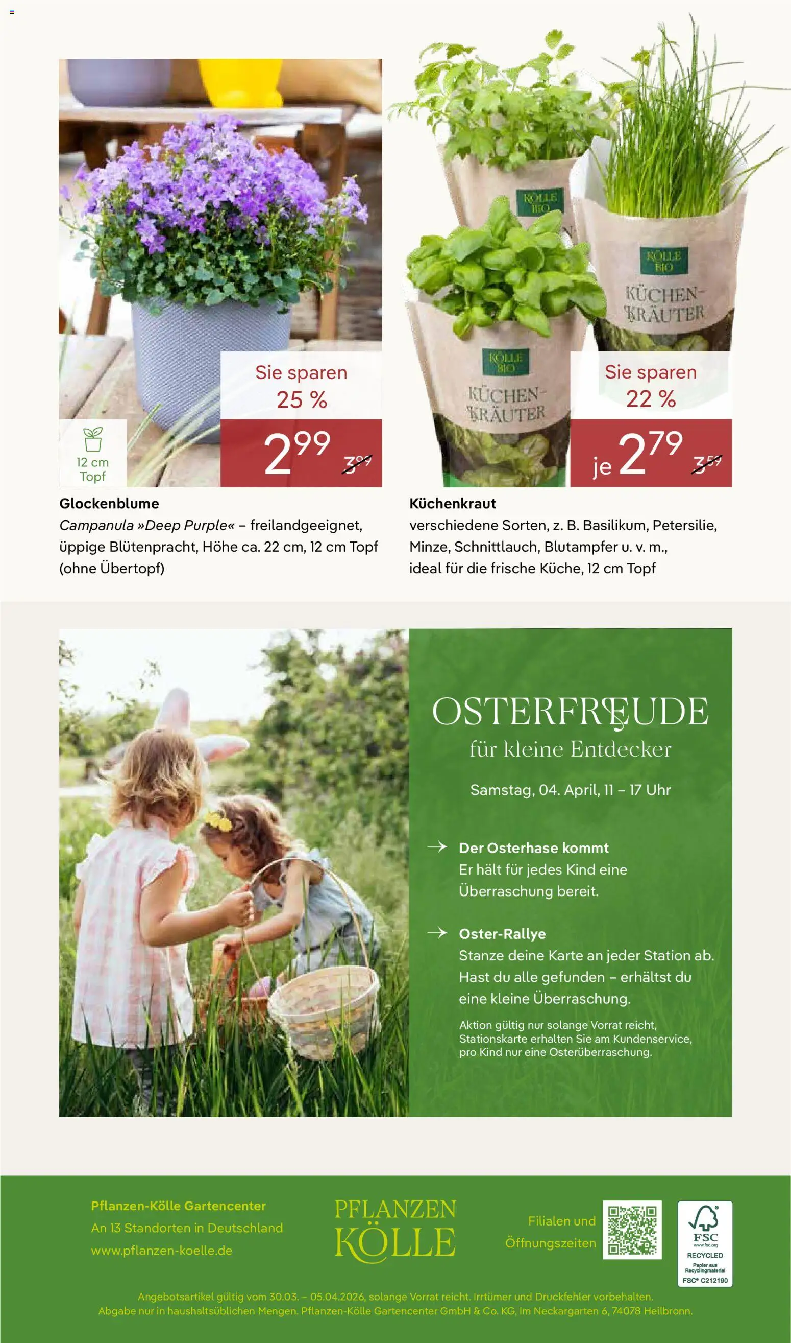 Pflanzen-Kölle Prospekt 	 | 30.03.2026 | Wie erhält man einen begrenzten Rabatt? | Deutschland