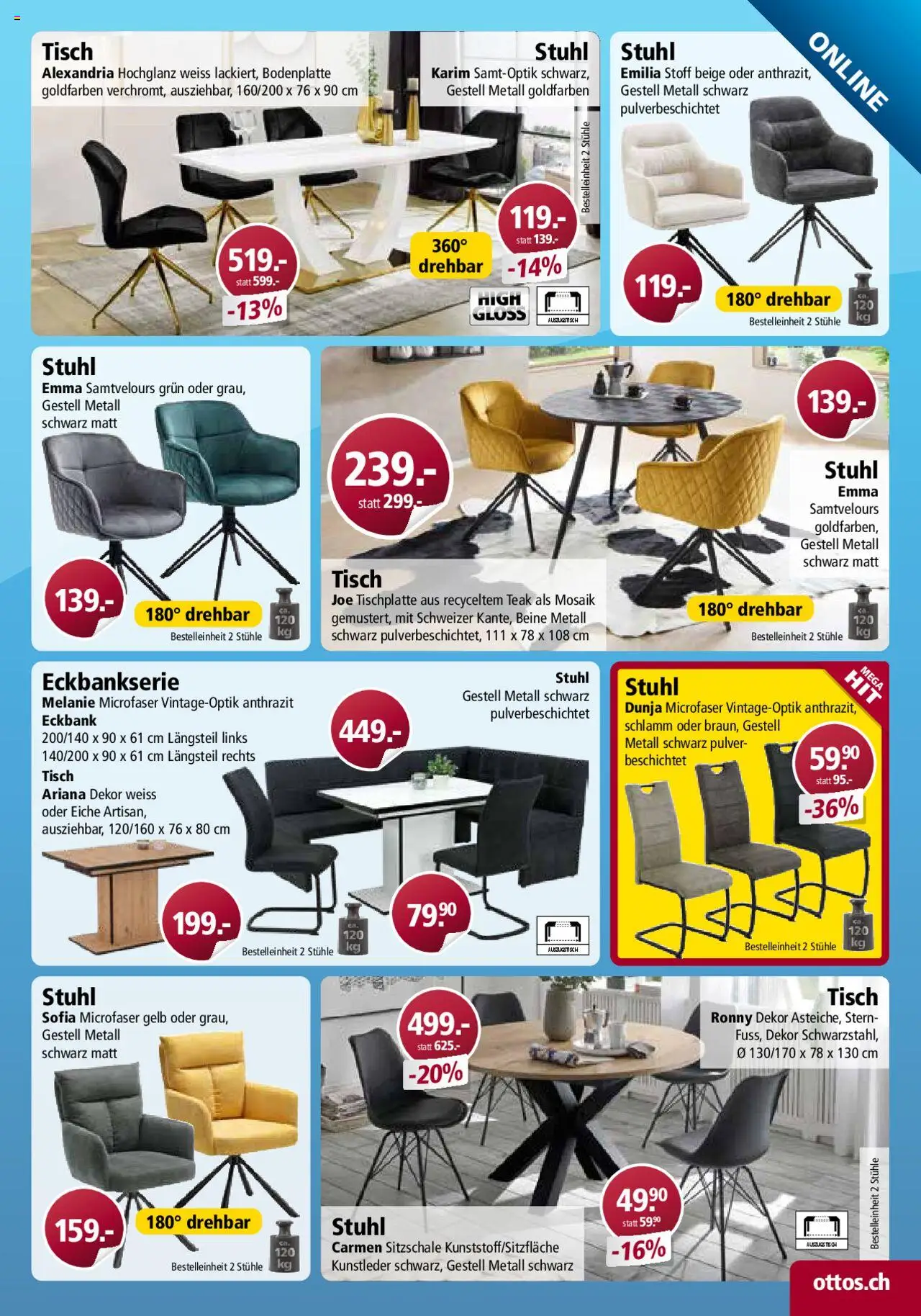 Otto's Online Katalog ab 31.05.2025 | Seite: 23 | Produkte: Tisch, Eckbank, Stuhl, Pulver