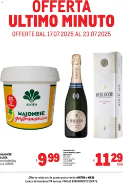Anteprima del volantino Metro Offerte ultimo minuto catalogo valido a partire dal 17.07.2025