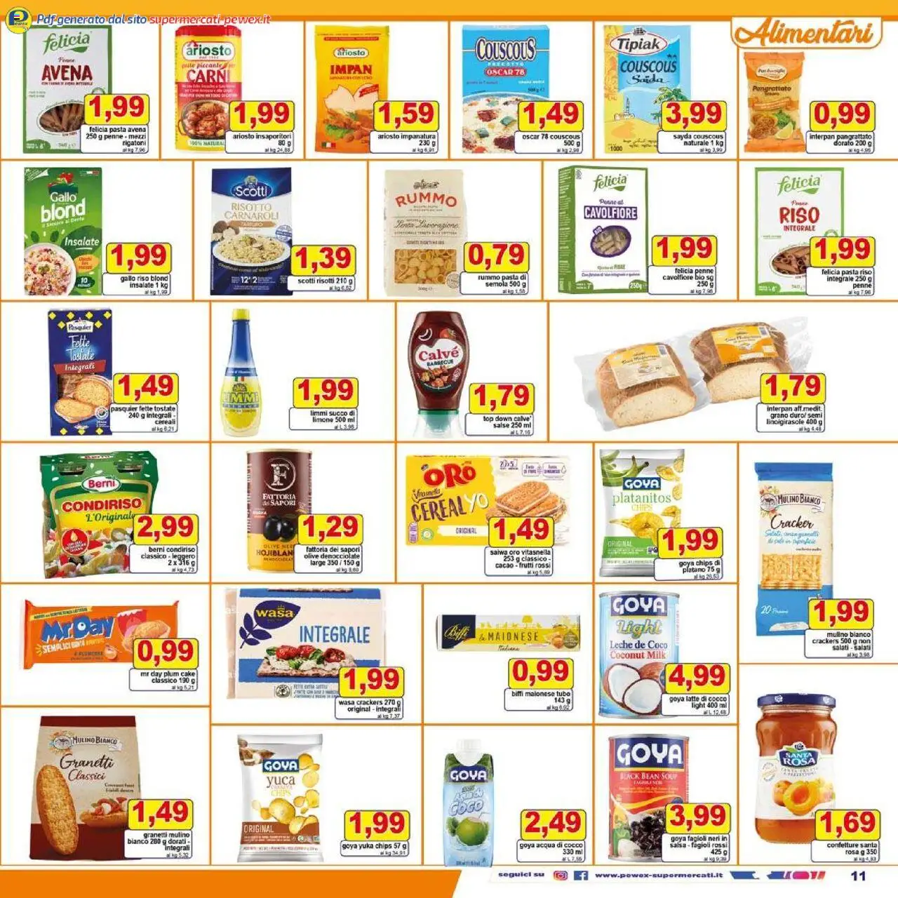 Volantino Pewex del 06.08.2025 | Pagina: 11 | Prodotti: Succo, Maionese, Crackers, Cacao