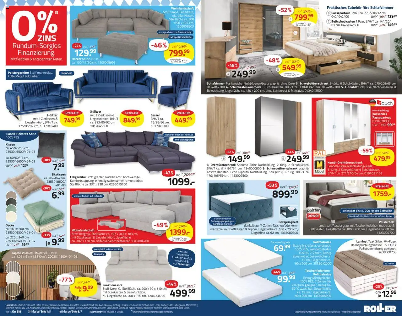 Roller Prospekt 	 – gültig ab 21.09.2025 | Seite: 5 | Produkte: Kissen, Lattenrost, Boxspringbett, Polsterbett