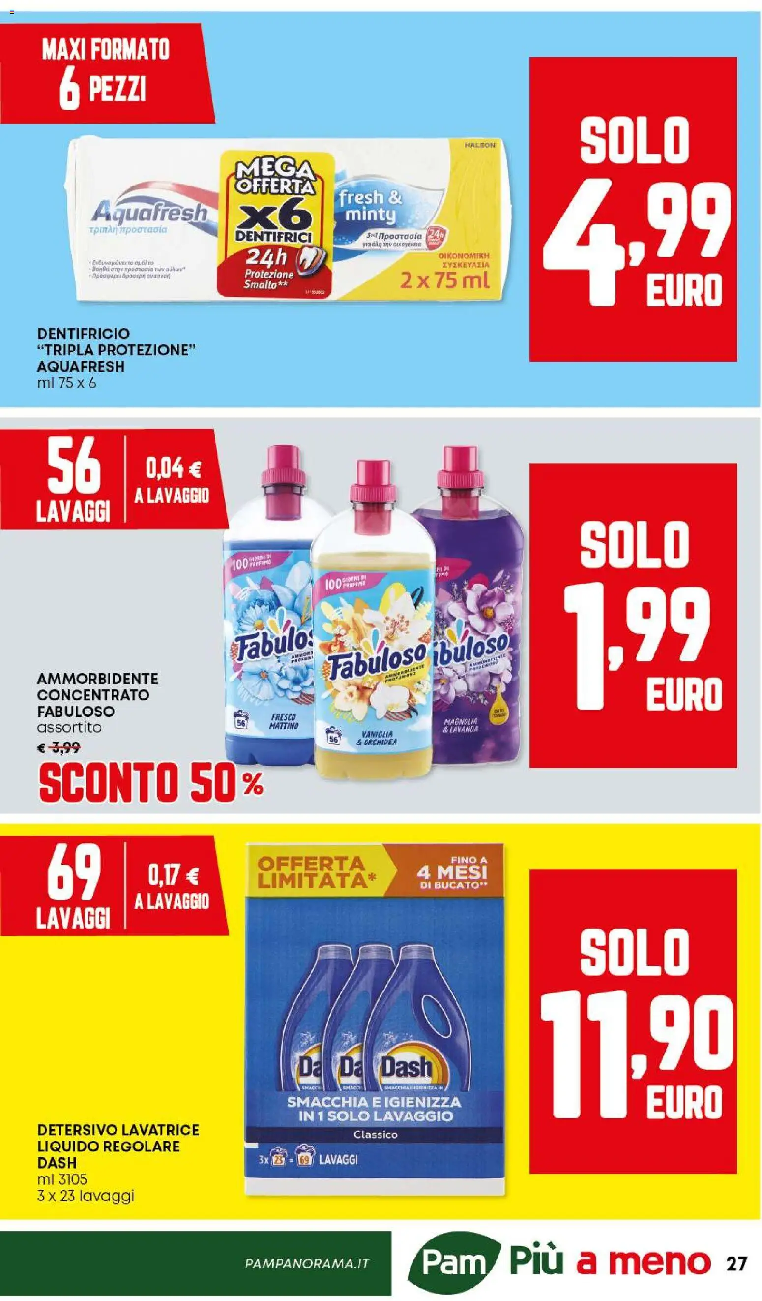 Volantino Panorama del 18.12.2025 | Pagina: 27 | Prodotti: Dentifricio, Lavatrice, Lavanda, Orchidea