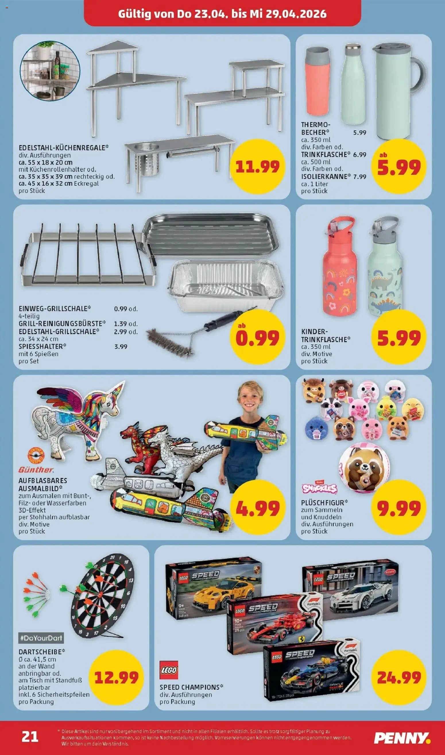 Penny Markt Die ganze Woche sparen gültig ab 23.04.2026 | Seite: 21 | Produkte: Tisch