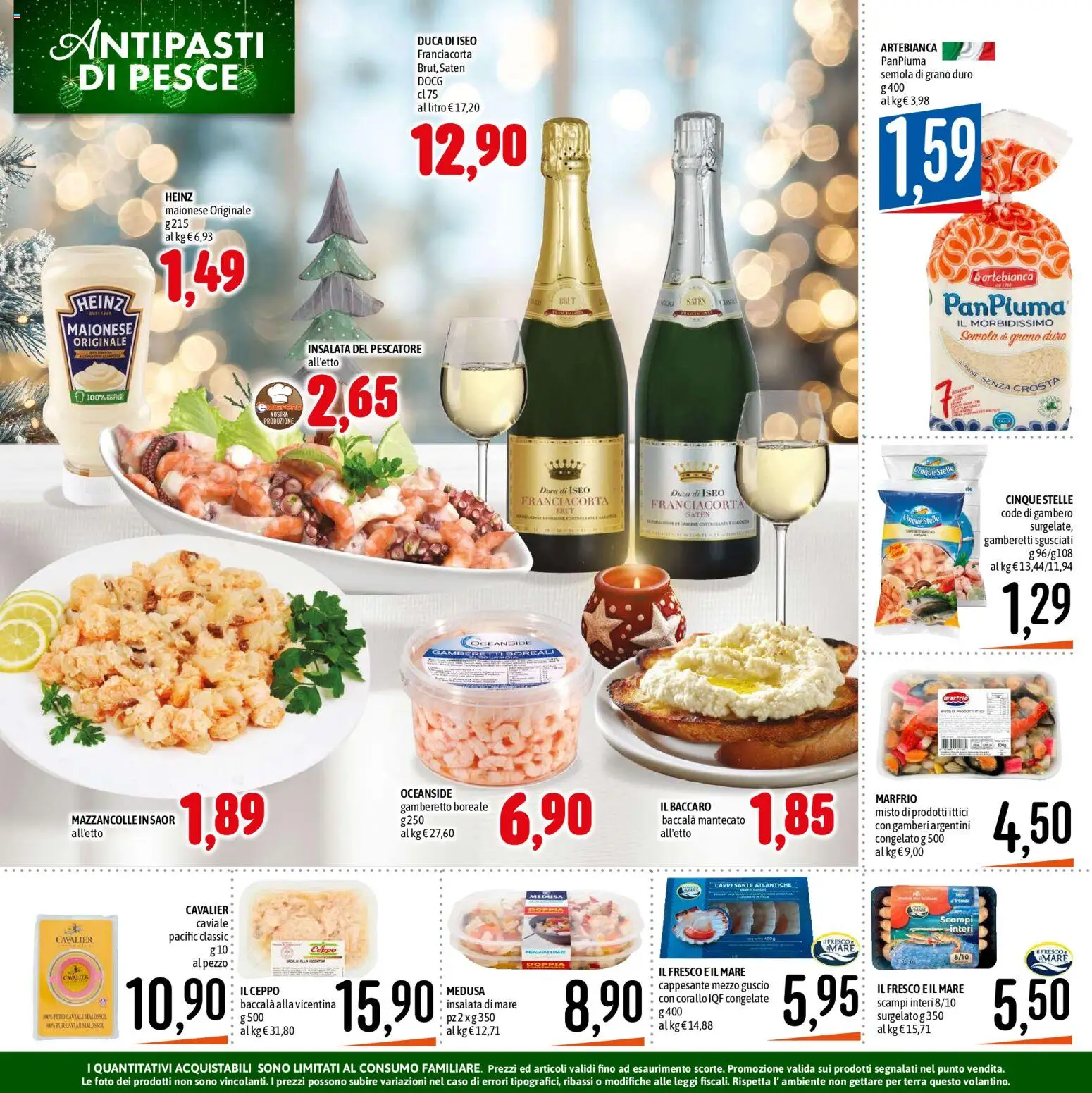 Volantino Emisfero del 11.12.2025 | Pagina: 4 | Prodotti: Gamberi, Insalata, Gamberetti, Terra