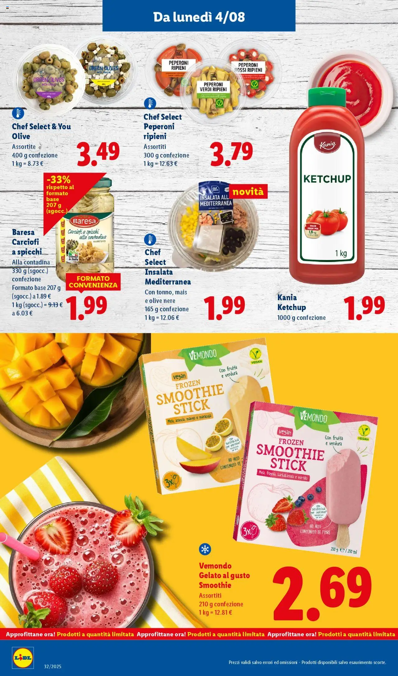 Volantino Lidl del 04.08.2025 | Pagina: 24 | Prodotti: Frutta, Barbabietola, Carciofi, Mais