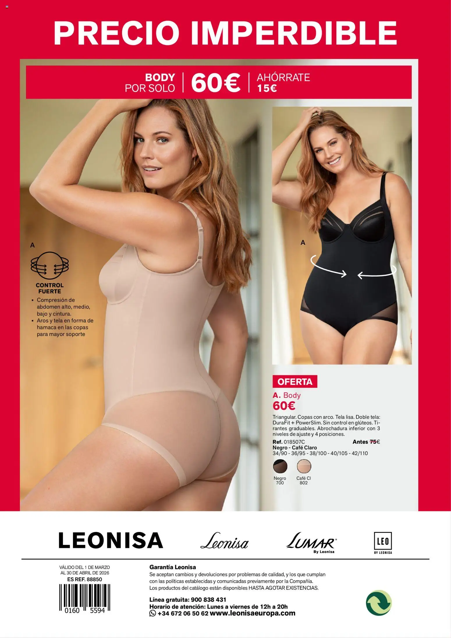 Leonisa folleto desde 01/03/2026 | ¿Cómo obtener un descuento limitado? ¡Ahorra hoy mismo! | España