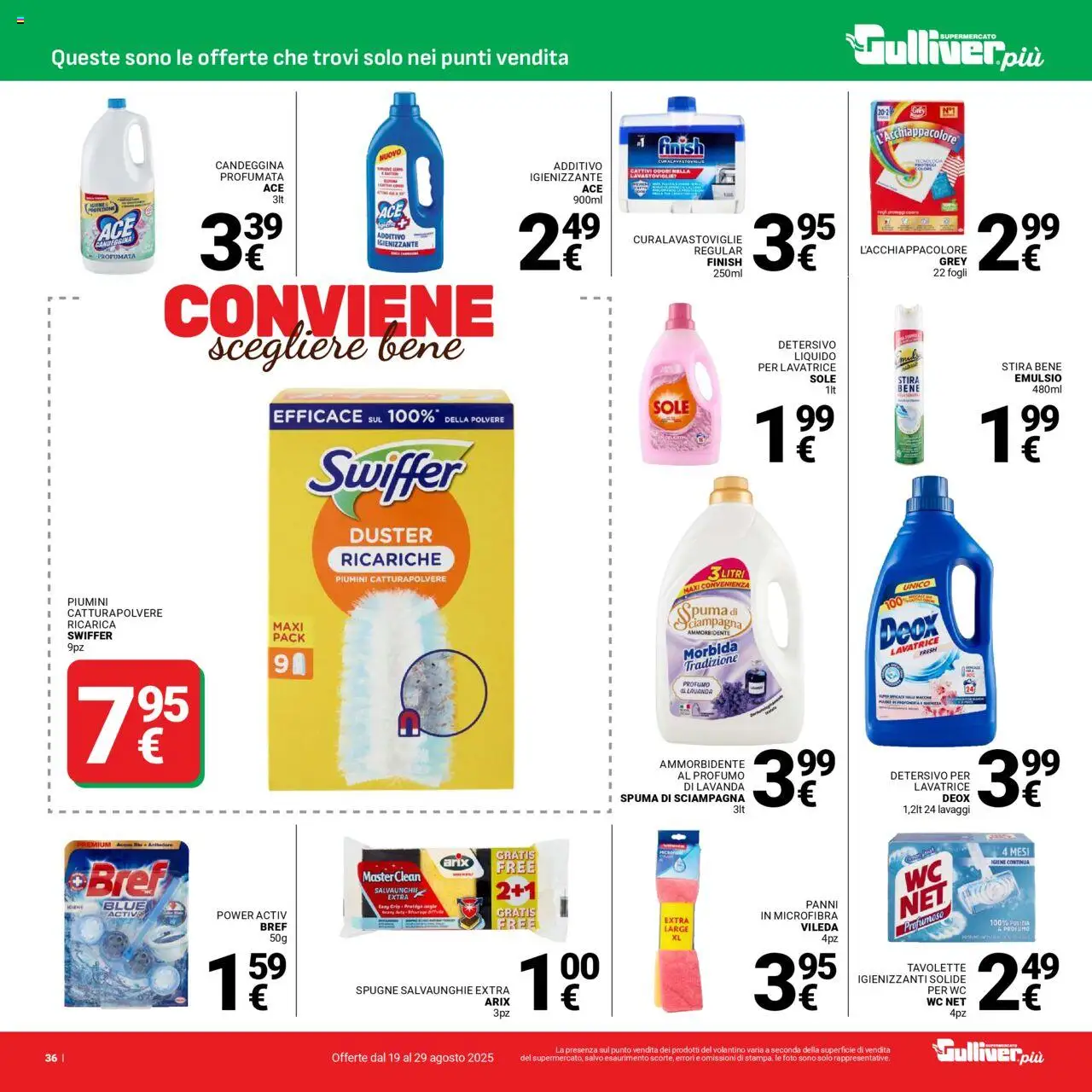 Volantino Gulliver del 19.08.2025 | Pagina: 36 | Prodotti: Ammorbidente, Lavatrice, Lavanda, WC