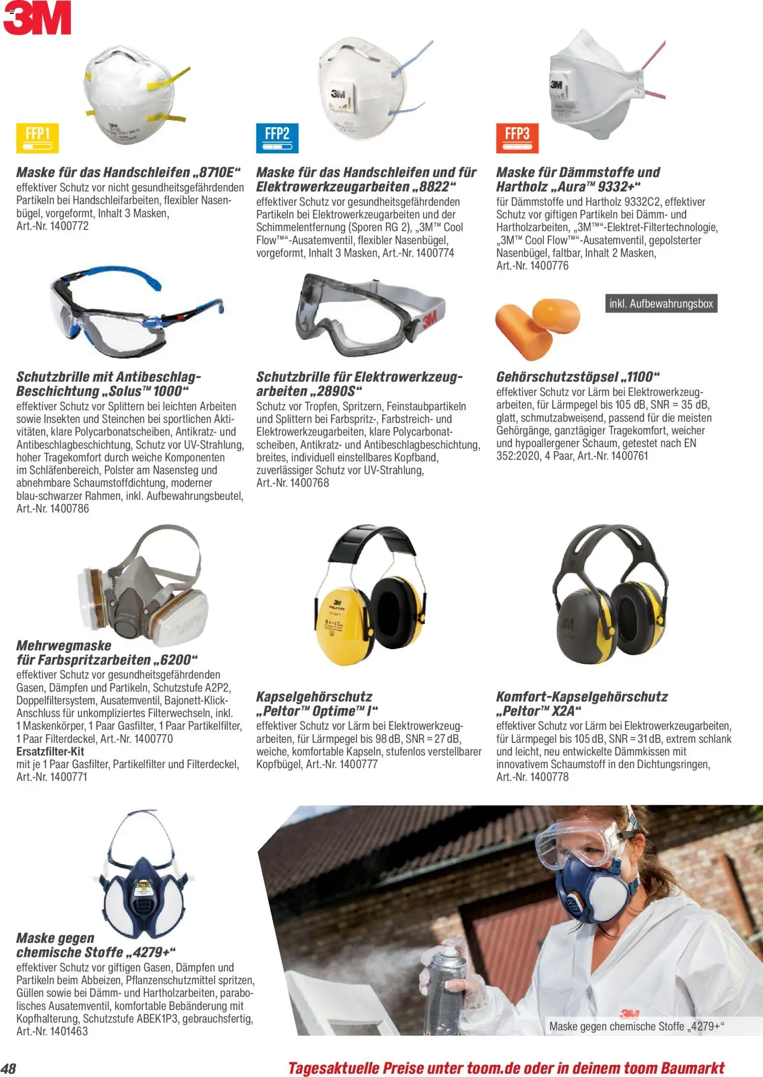 Toom Baumarkt Maschinen & Werkstatt 2026 – gültig ab 01.01.2026 | Seite: 48 | Produkte: Maske