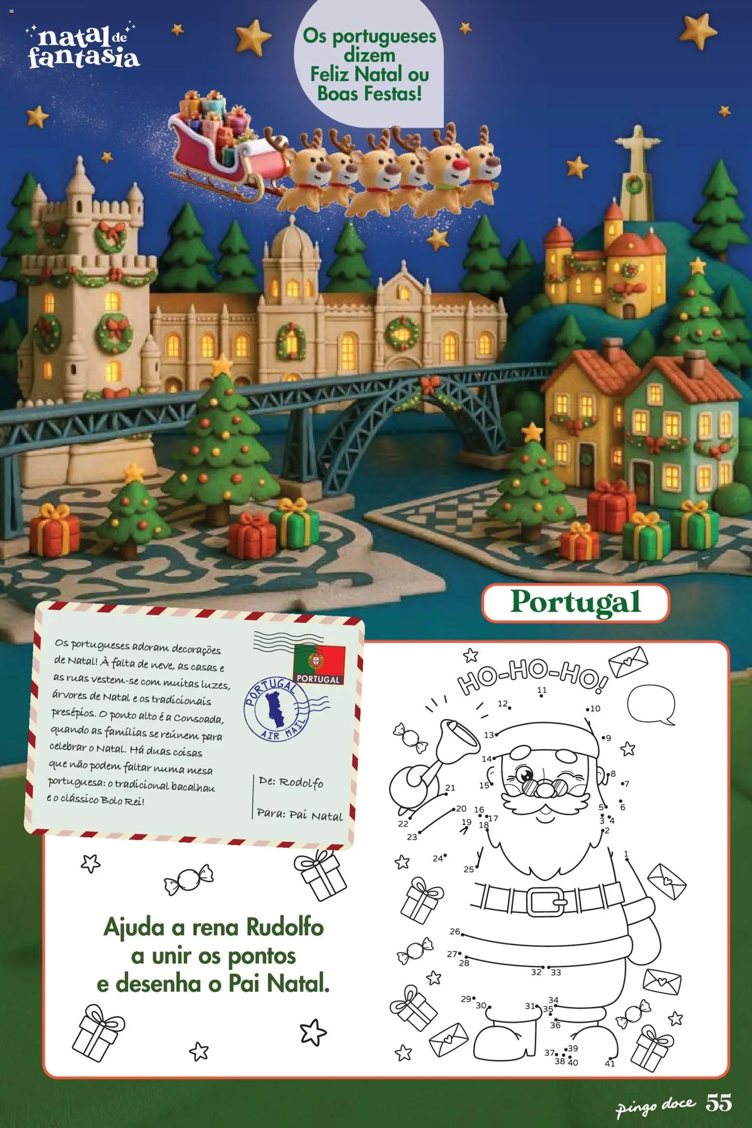 Pingo Doce  Brinquedos Natal Lojas Hipers │ válido de 18.11.2025 | Página: 55 | Produtos: Bacalhau, Bolo, Mesa