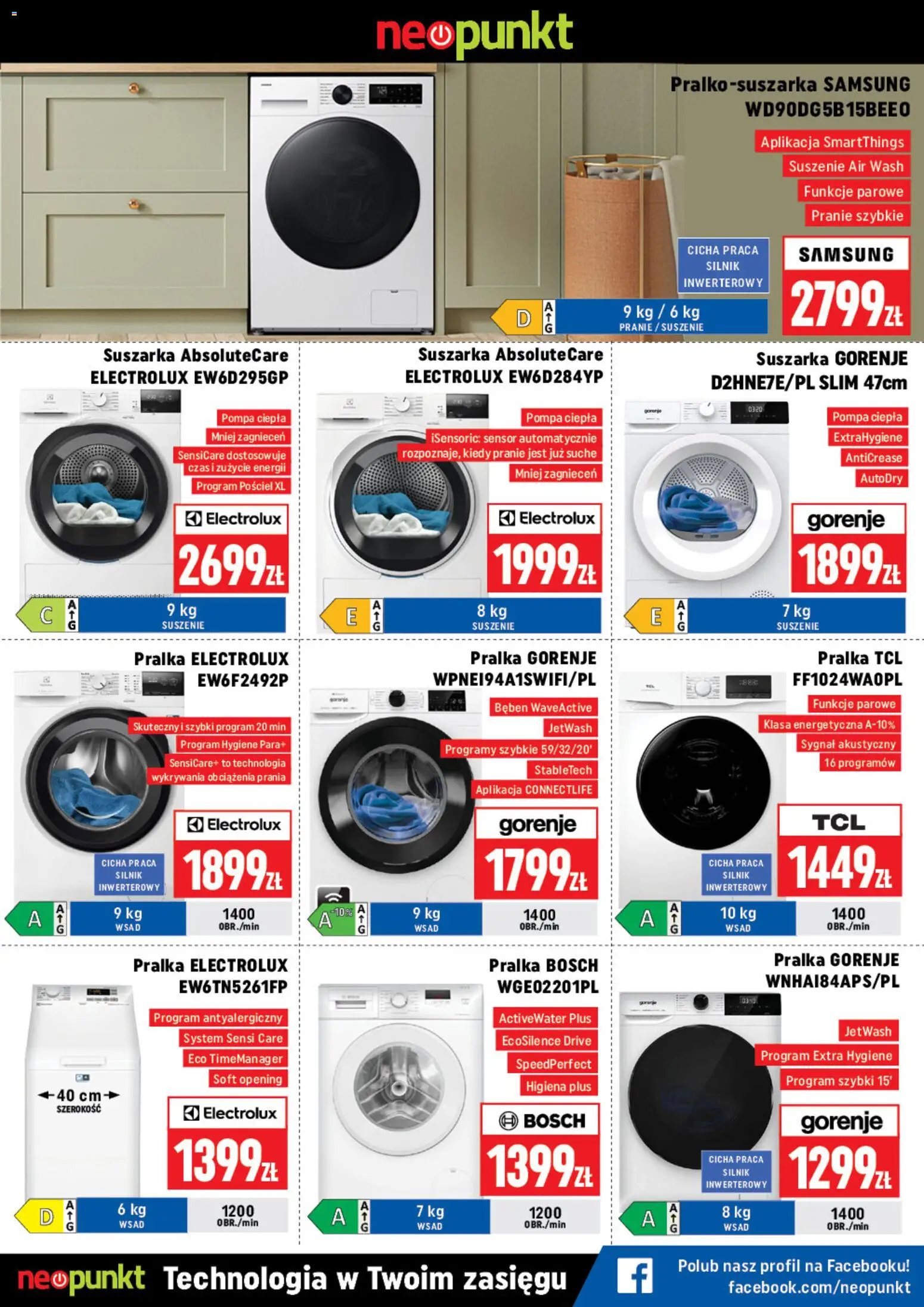 Neopunkt gazetka od 16.03.2026 | Strona: 8 | Produkty: Pościel, Pralka, Suszarka