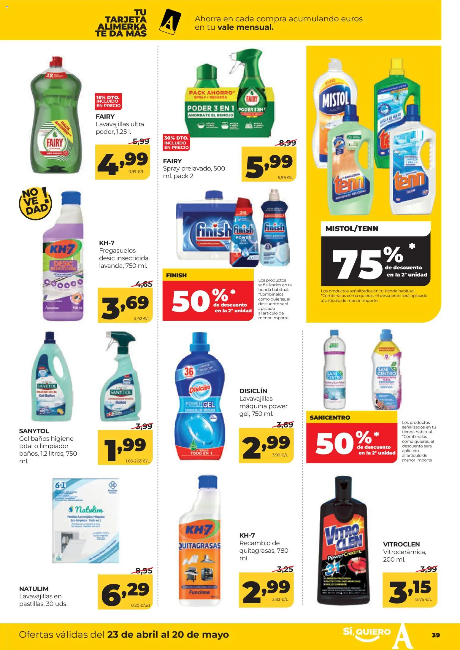 Alimerka folleto Castilla y León │ válido desde el 23.04.2026 | Página: 40 | Productos: Té, Lavavajillas