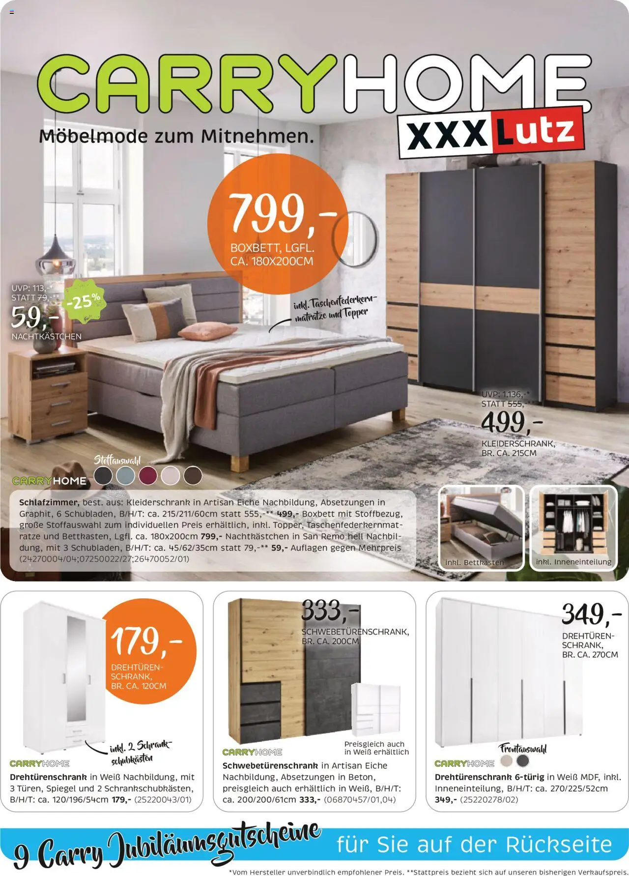 XXXLutz Schlafzimmermöbel  gültig ab 09.09.2025 | Seite: 1 | Produkte: Matratze, Kleiderschrank, Schrank, Spiegel