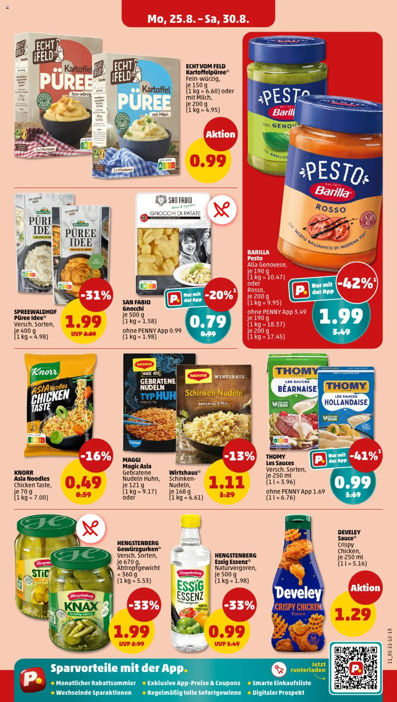 Penny Prospekt 	 - gültig ab dem 25.08.2025 | Seite: 11 | Produkte: Maggi, Milch, Barilla pesto, Schinken