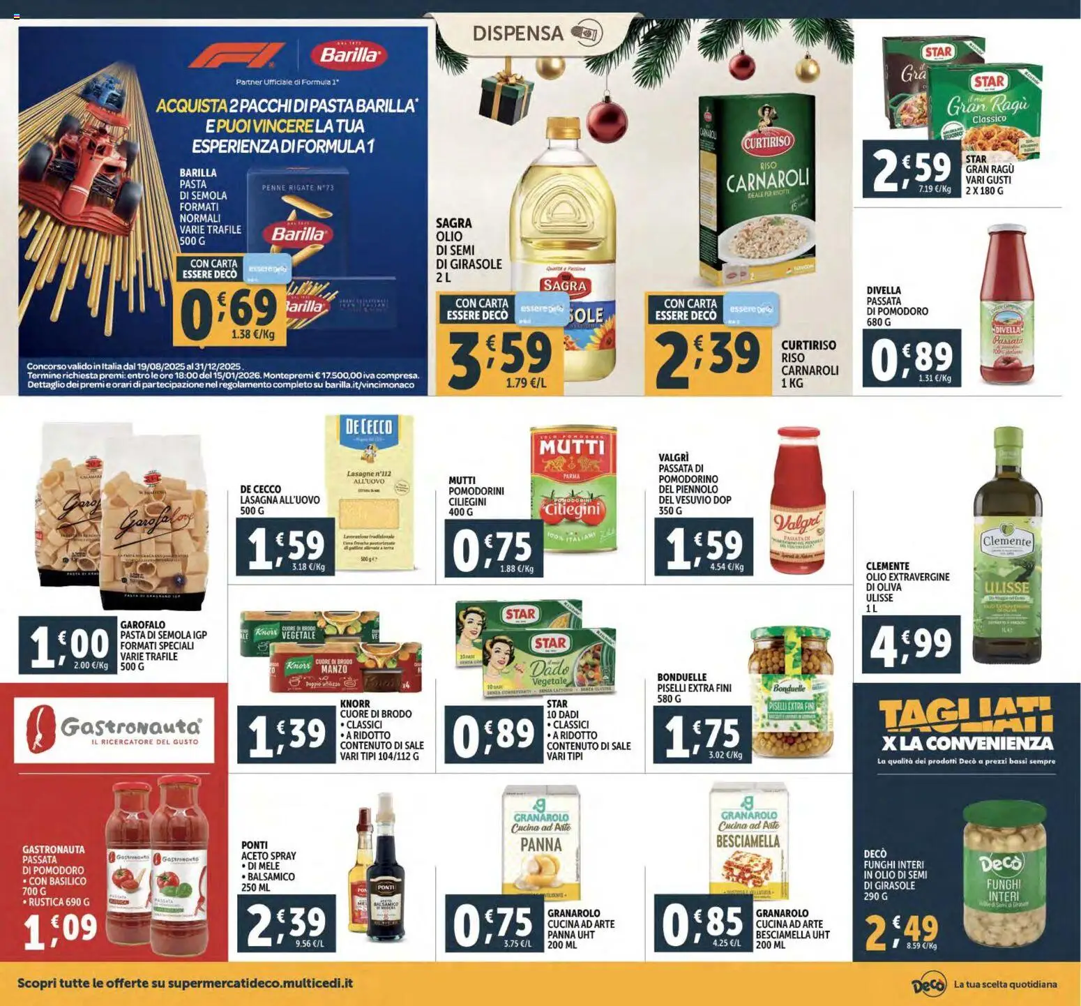 Volantino Decò del 02.12.2025 | Pagina: 22 | Prodotti: Sale, Pomodoro, Mutti, Penne