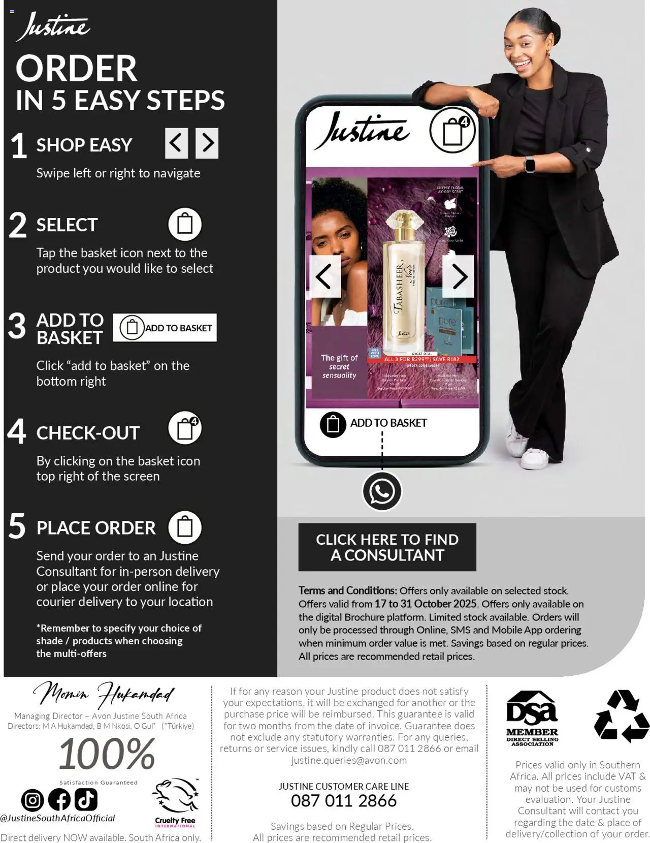New Justine catalogue – valid from 17.10.2025 | Page: 2 | Products: Basket, Tap, Stock