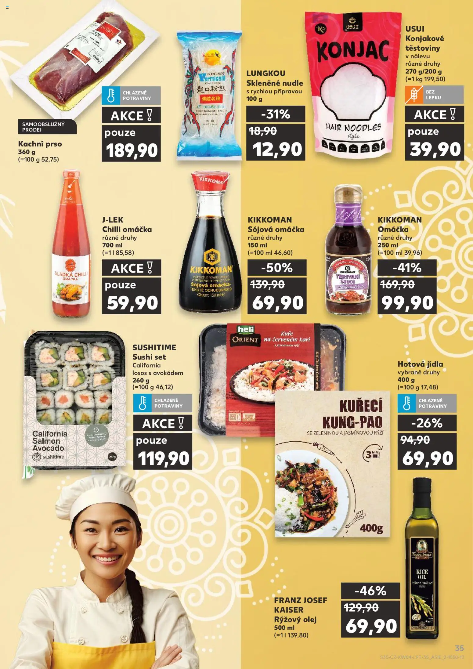 Kaufland leták - Praha 4 od 21.01.2026 | Strana: 35 | Produkty: Konjakové těstoviny, Hotová jídla, Sushi, Nudle