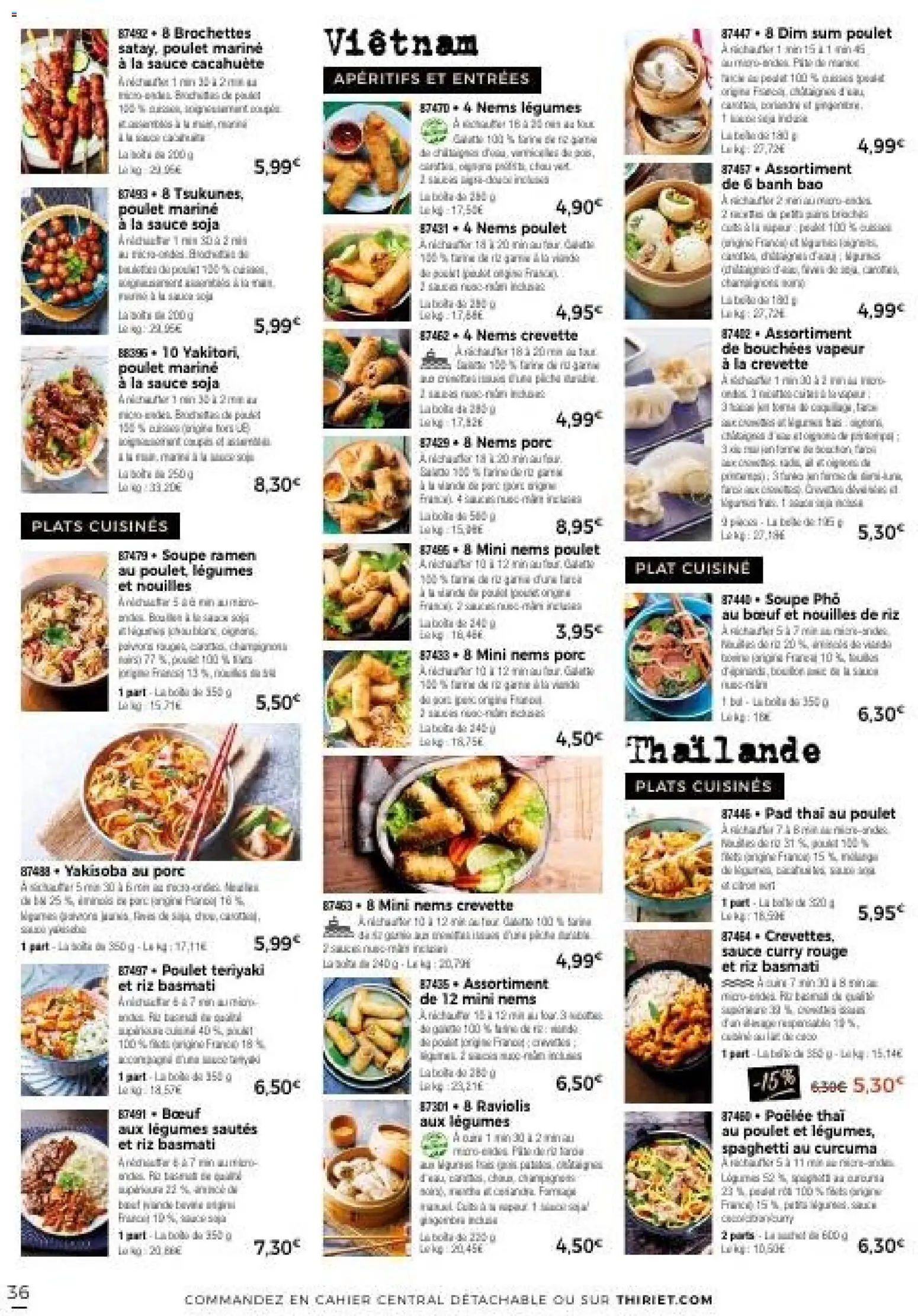 {H1} | Page: 36 | Produits: Soupe, Cacahuète, Spaghetti, Riz basmati