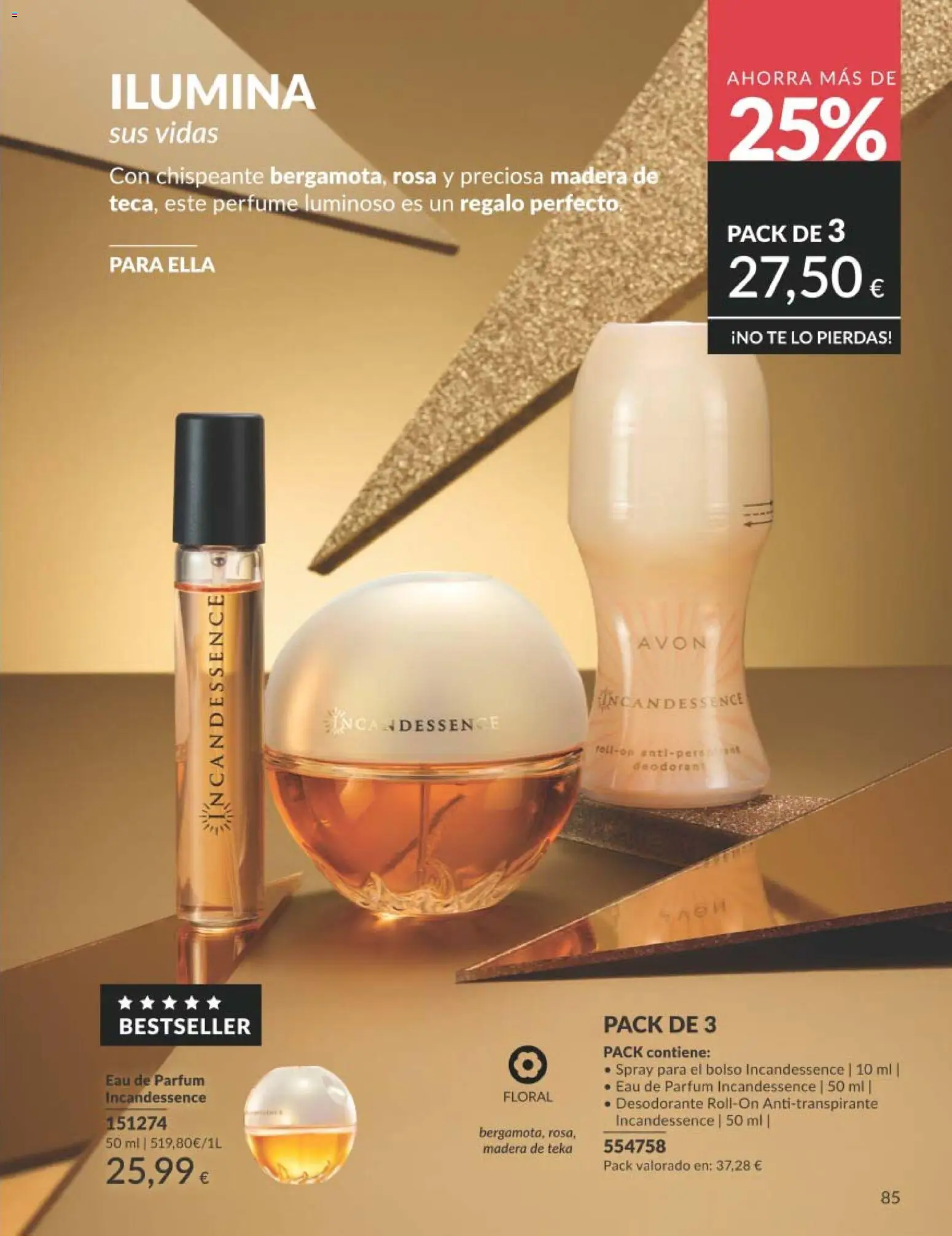 Catálogo AVON campaña 1 │ válido desde el 01.01.2026 | Página: 85 | Productos: Perfume, Antitranspirante, Bolso, Eau de parfum