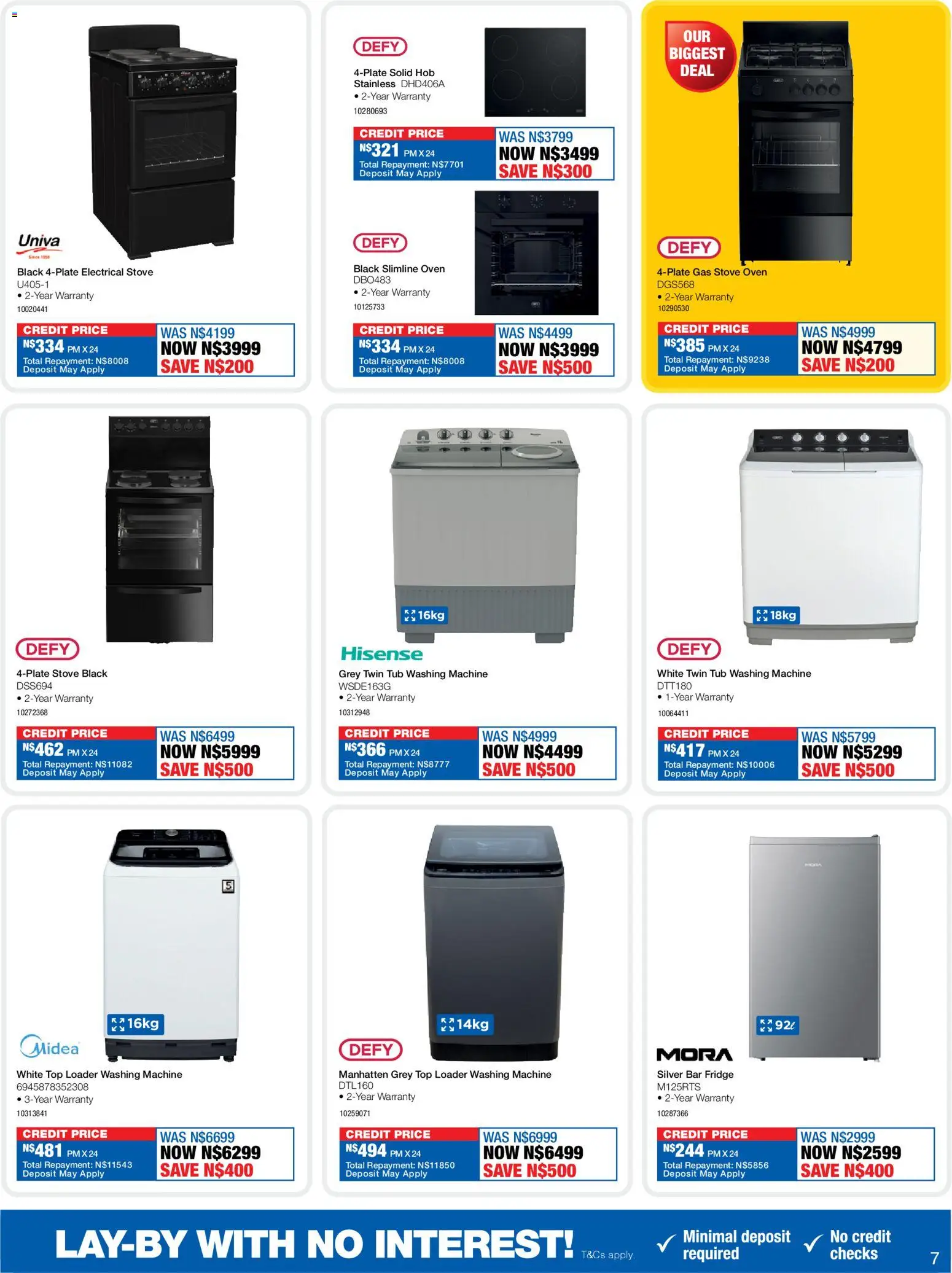 New OK Furniture catalogue – valid from 13.04.2026 | Page: 7 | Products: Washing machine, Hob, Fridge, Gas stove