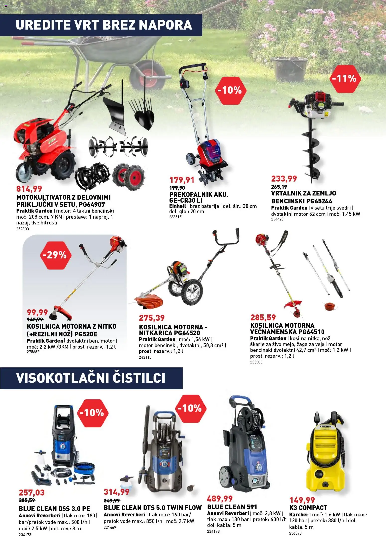 Novi Inpos katalog ponudbe – veljaven od 02.03.2026 | Stran: 3 | Izdelki: Kosilnica, Baterije, Vrtalnik, Svedri
