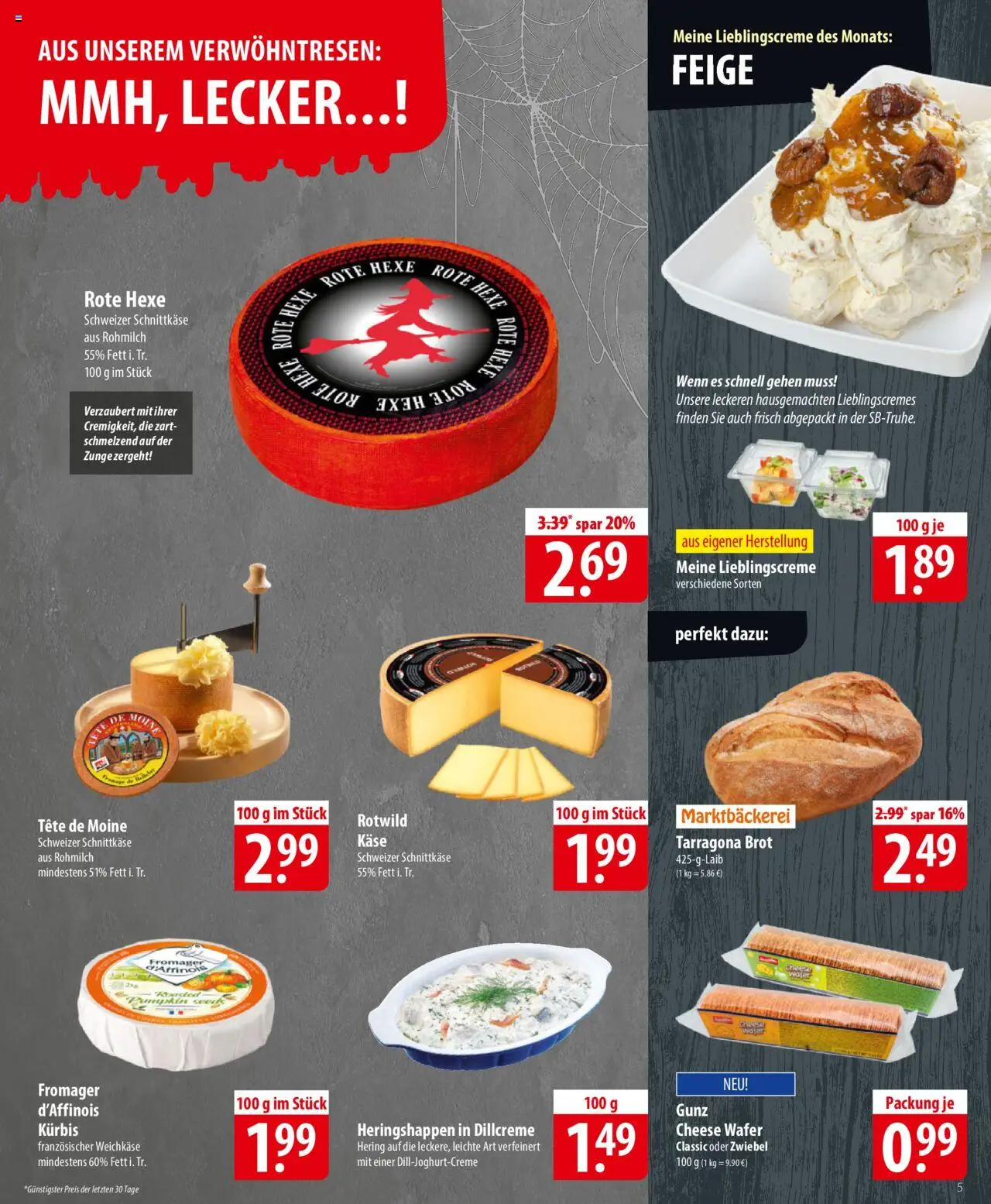 Famila Prospekt 	 – gültig ab 27.10.2025 | Seite: 5 | Produkte: Käse, Kürbis, Brot