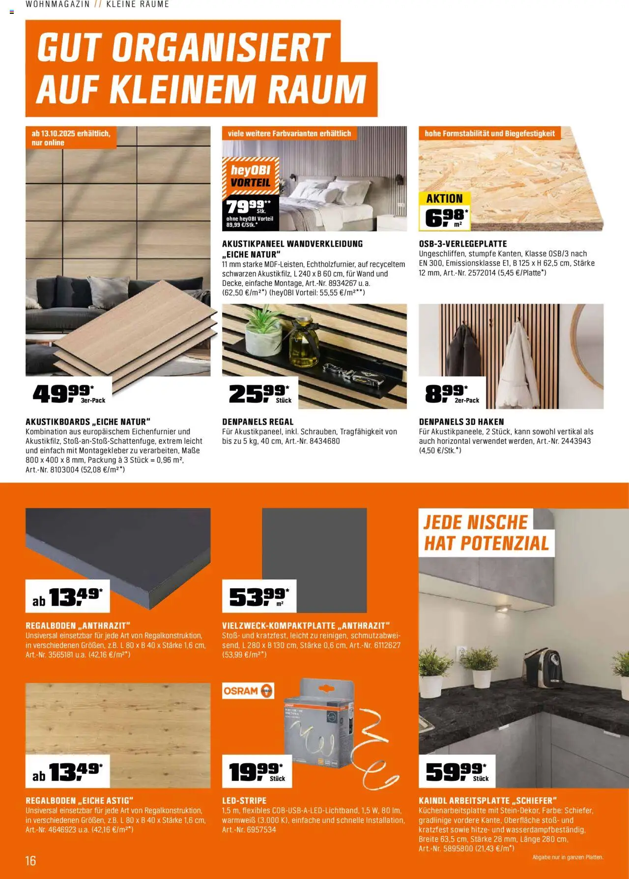 Obi  Alles für dein Zuhause – gültig ab 13.10.2025 | Seite: 16 | Produkte: Regal