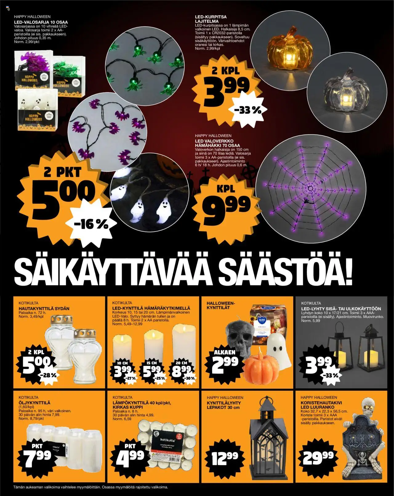 Tokmanni tarjoukset – voimassa 13.10.2025 alkaen | Sivu: 6 | Tuotteet: Paristot, Kynttilät